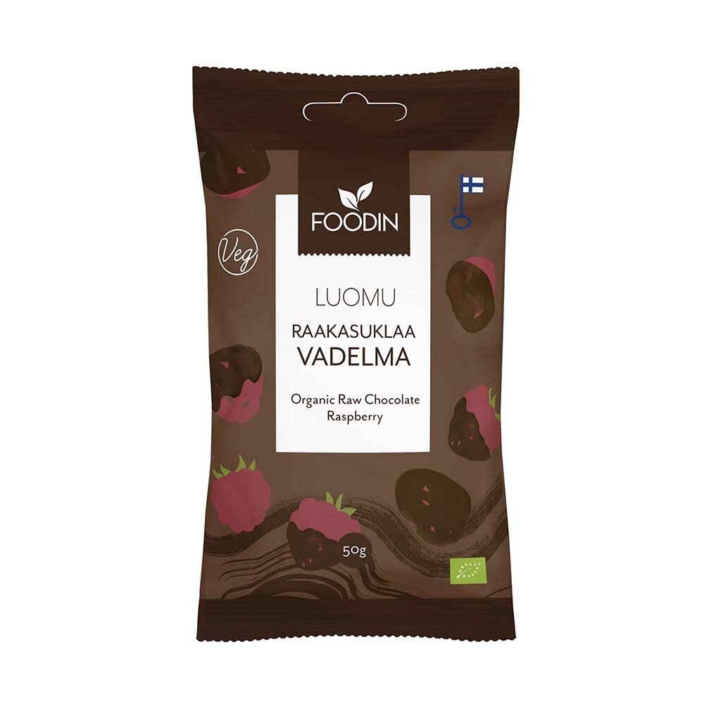 Raakasuklaa vadelma luomu