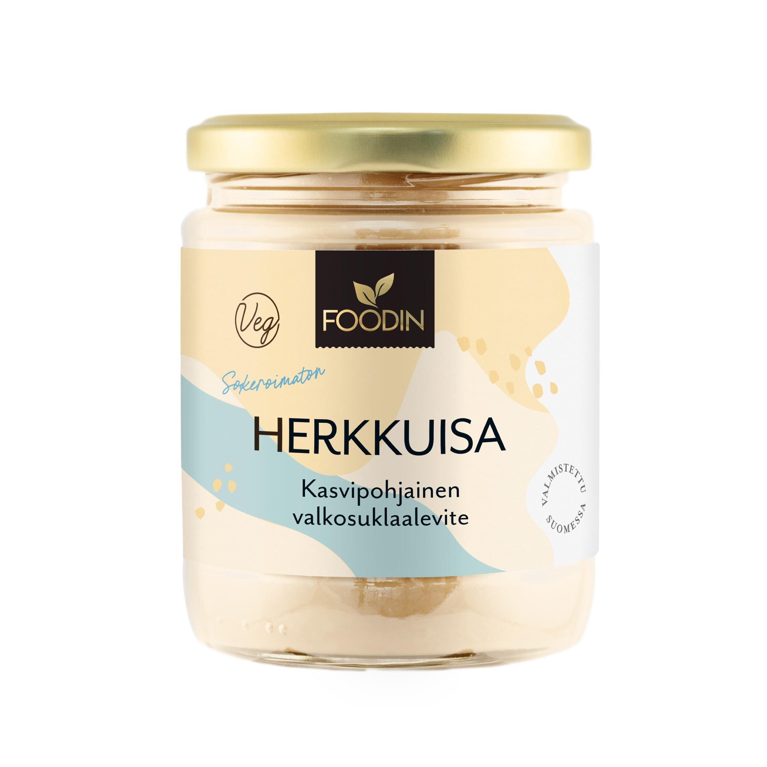 Herkkuisa, sokeroimaton & kasvipohjainen valkosuklaalevite
