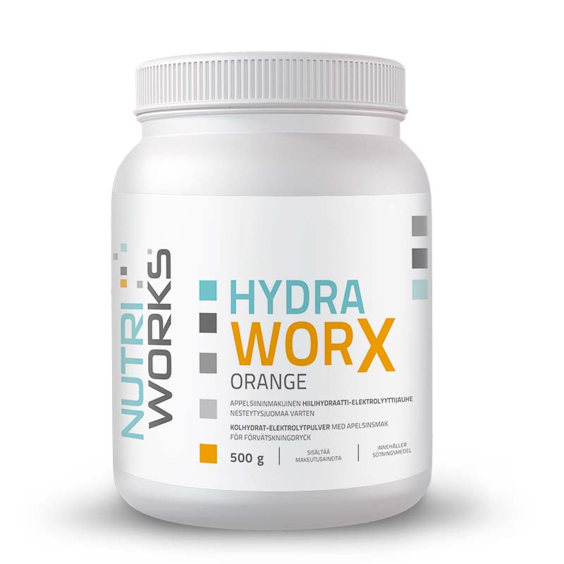 Hydra Worx Orange hiilihydraatti-elektrolyyttijauhe
