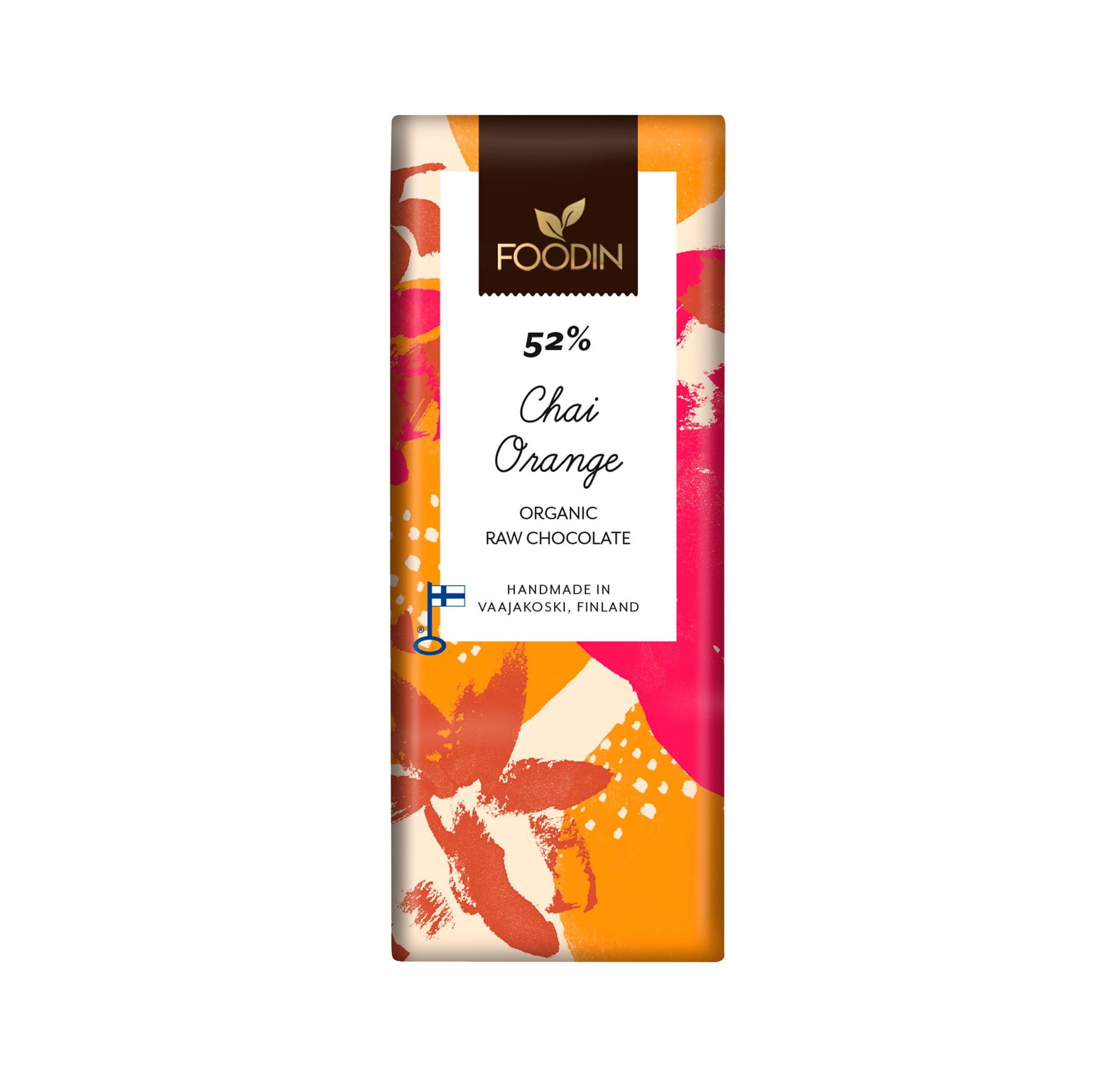Chai Orange -raakasuklaa 52 % luomu