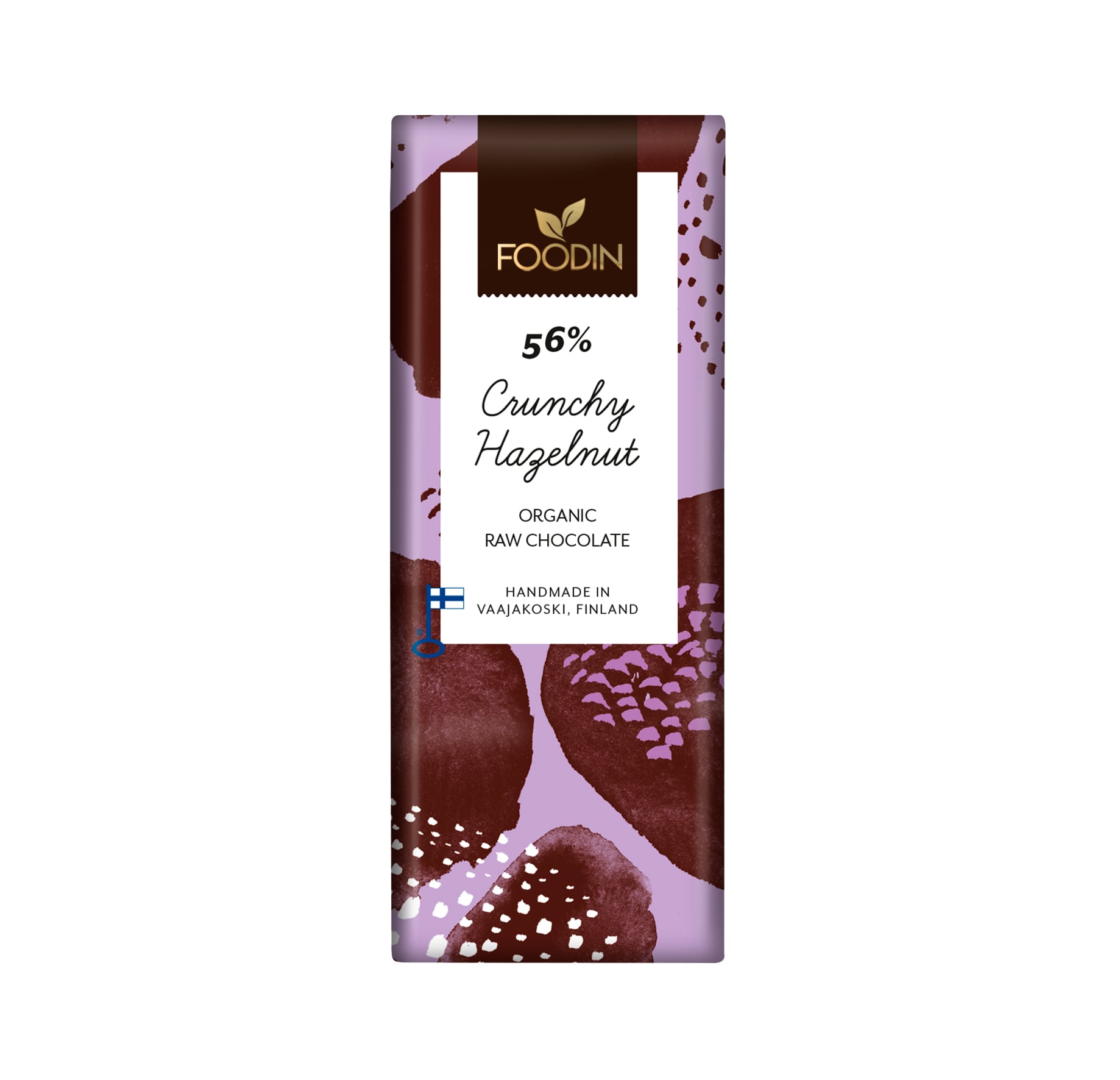 Crunchy Hazelnut -raakasuklaa 56 % luomu