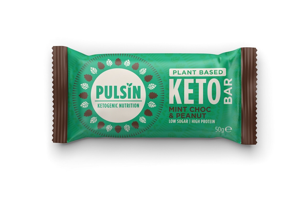 Pulsin Minttusuklaa & maapähkinä keto-proteiinipatukka