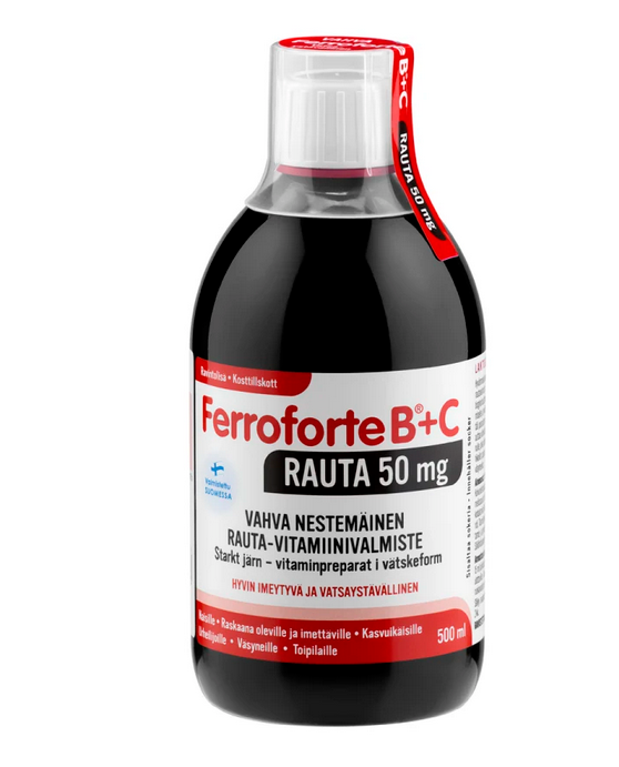 Ferroforte B + C Rauta 50 mg 500 ml
