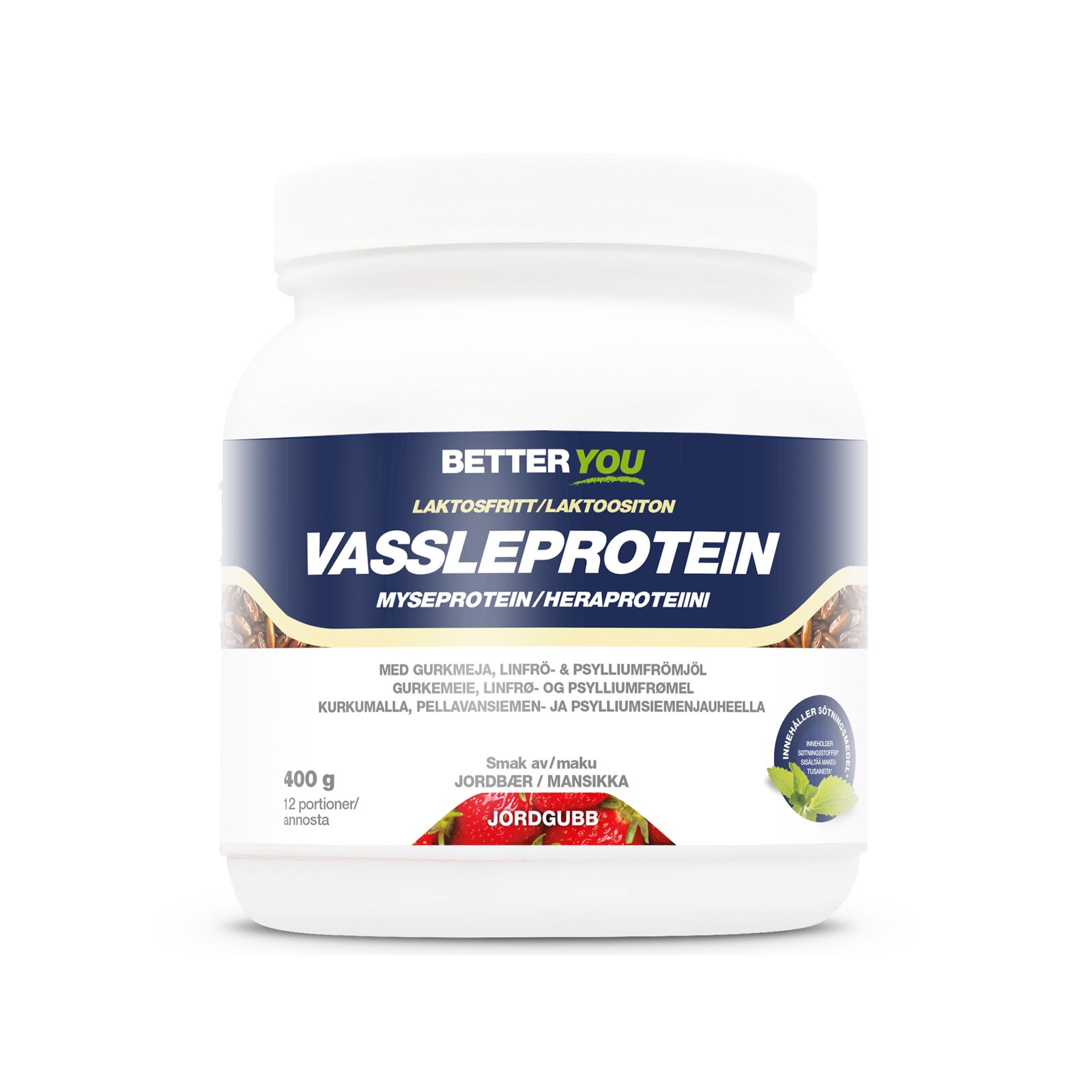 Better You Laktoositon heraproteiini - Mansikka