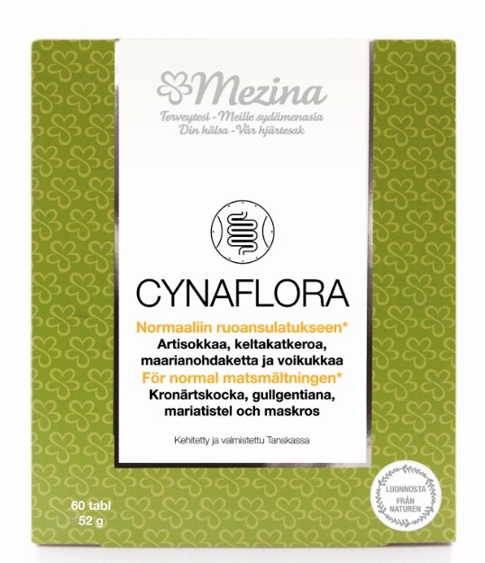Cynaflora, kasviuute-valmiste vatsan hyvinvointiin, 60 tabl