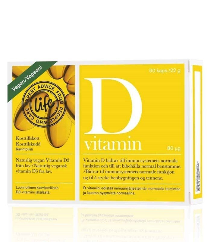 Life D-vitamiini 80 µg, Vegan