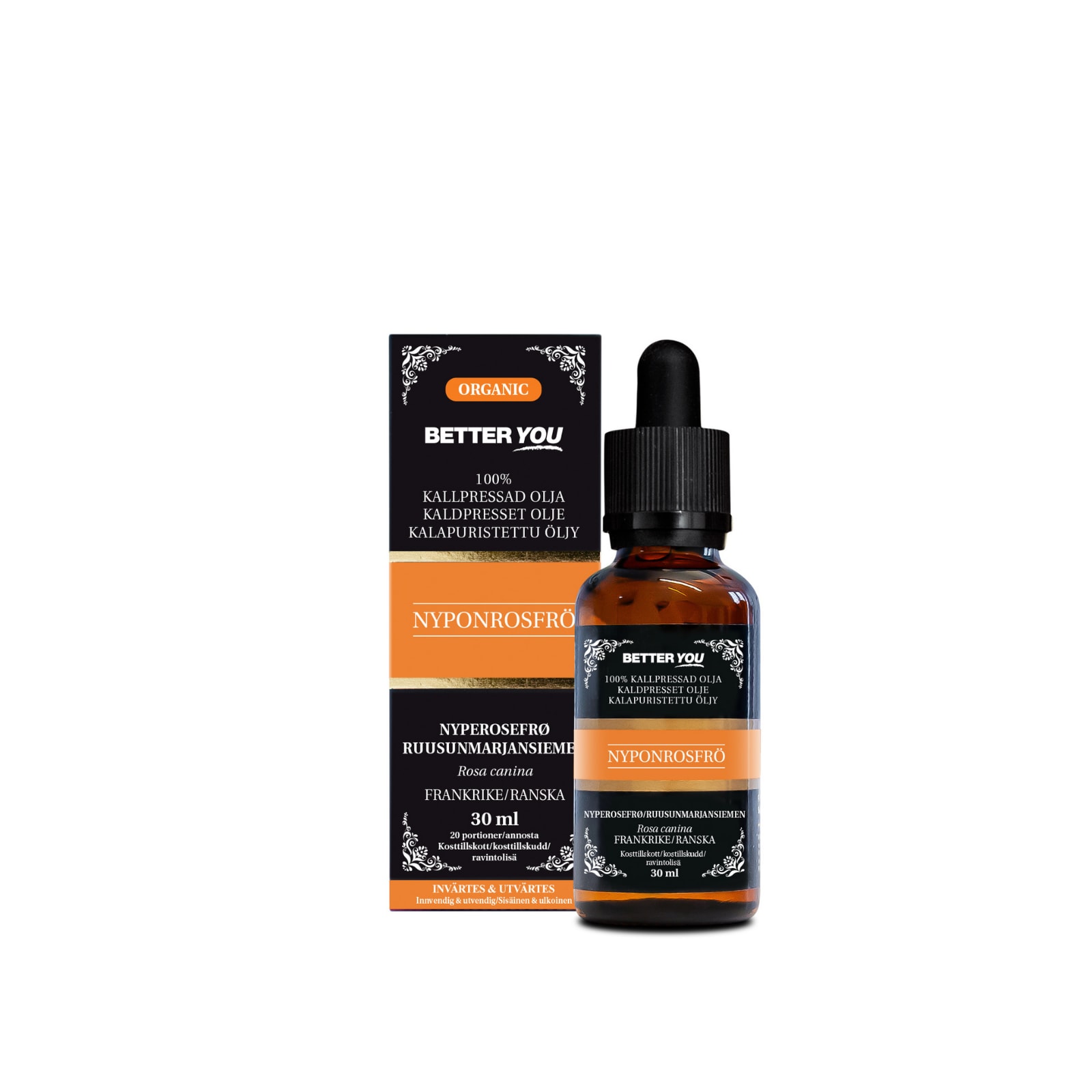 Better You Luomu kylmäpuristettu ruusunmarjansiemenöljy - 30 ml