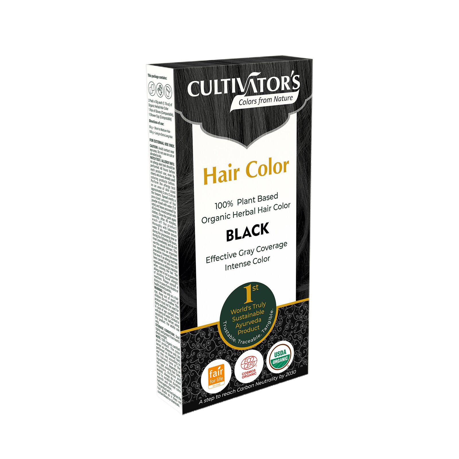 Cultivator's Organic Herbal Hair Color Hiusväri, Black
