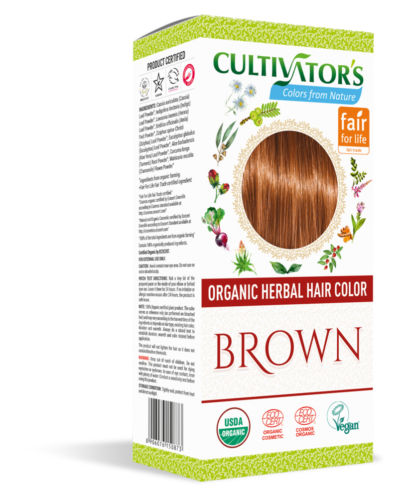 Cultivator's Organic Herbal Hair Color Hiusväri, Brown