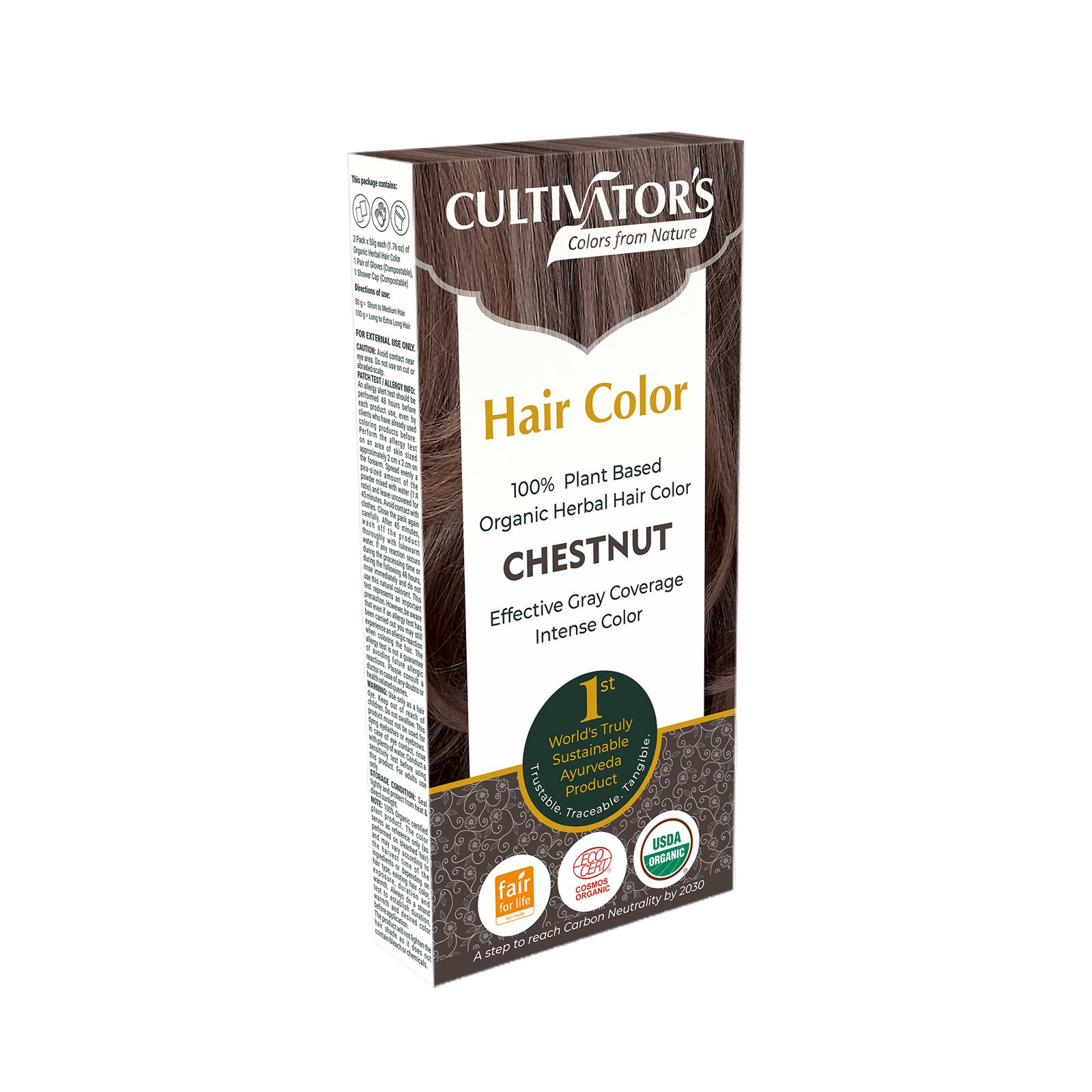 Cultivator's Organic Herbal Hair Color Hiusväri, Chestnut