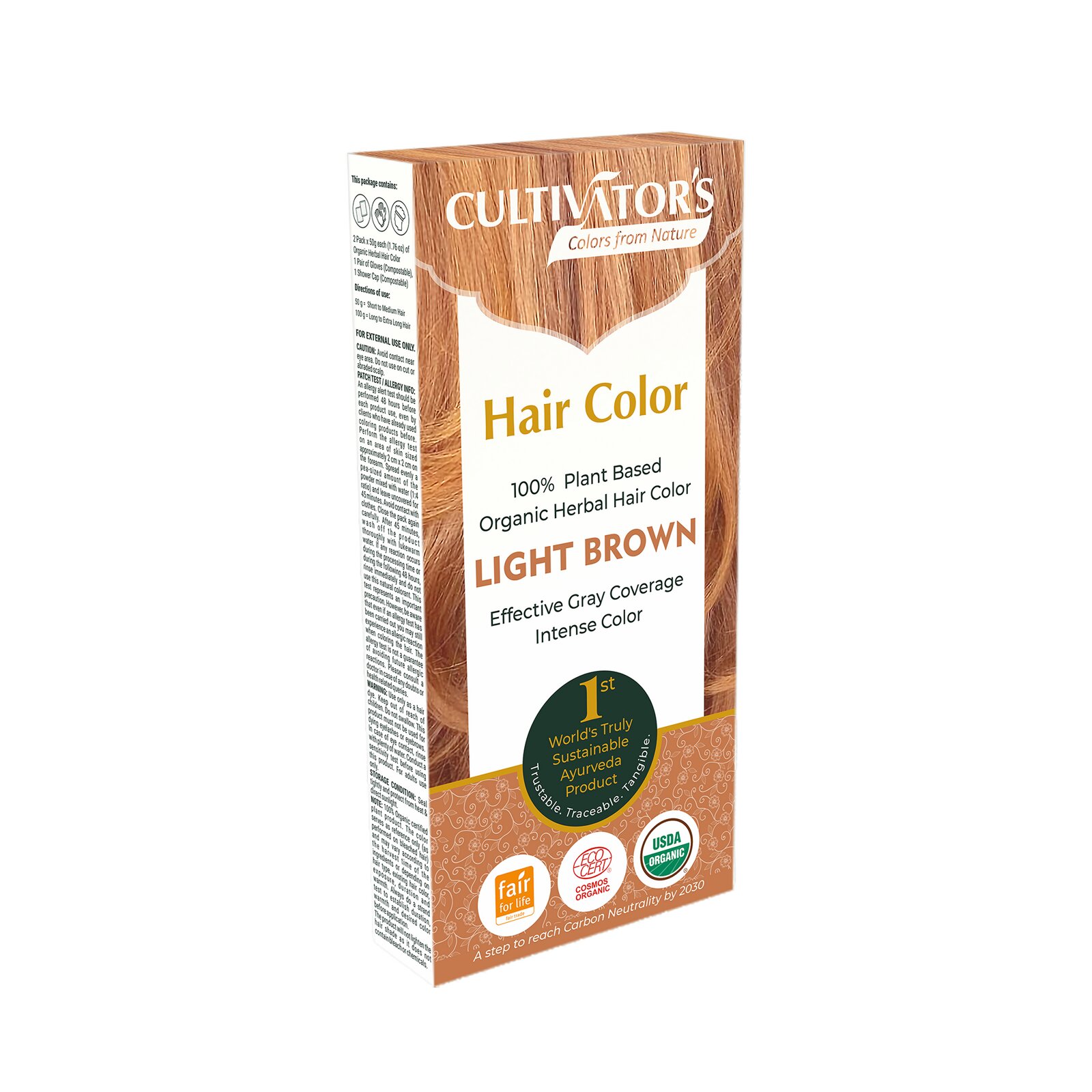 Cultivator's Organic Herbal Hair Color Hiusväri, Light Brown