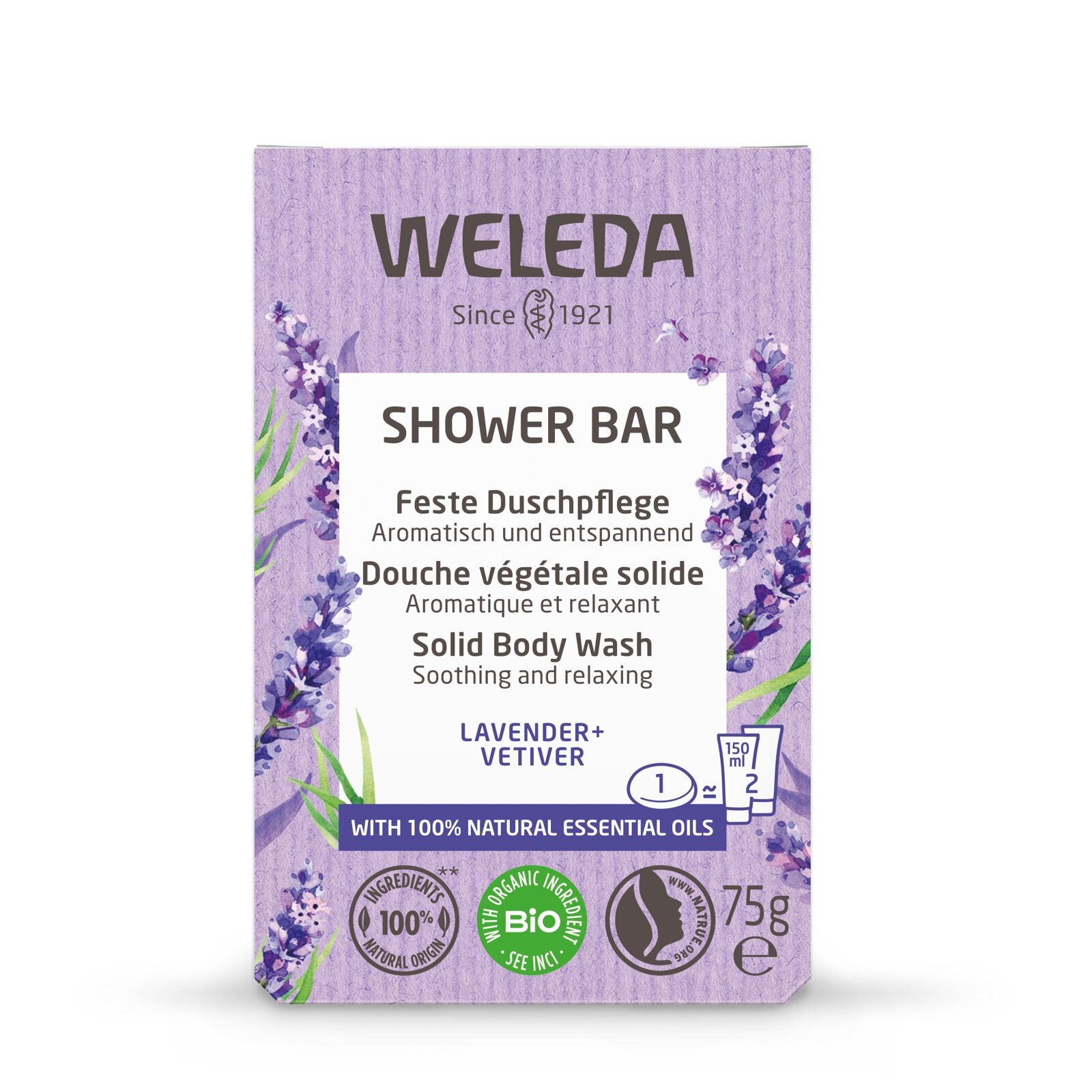 Weleda Shower Bar Lavender + Vetiver
