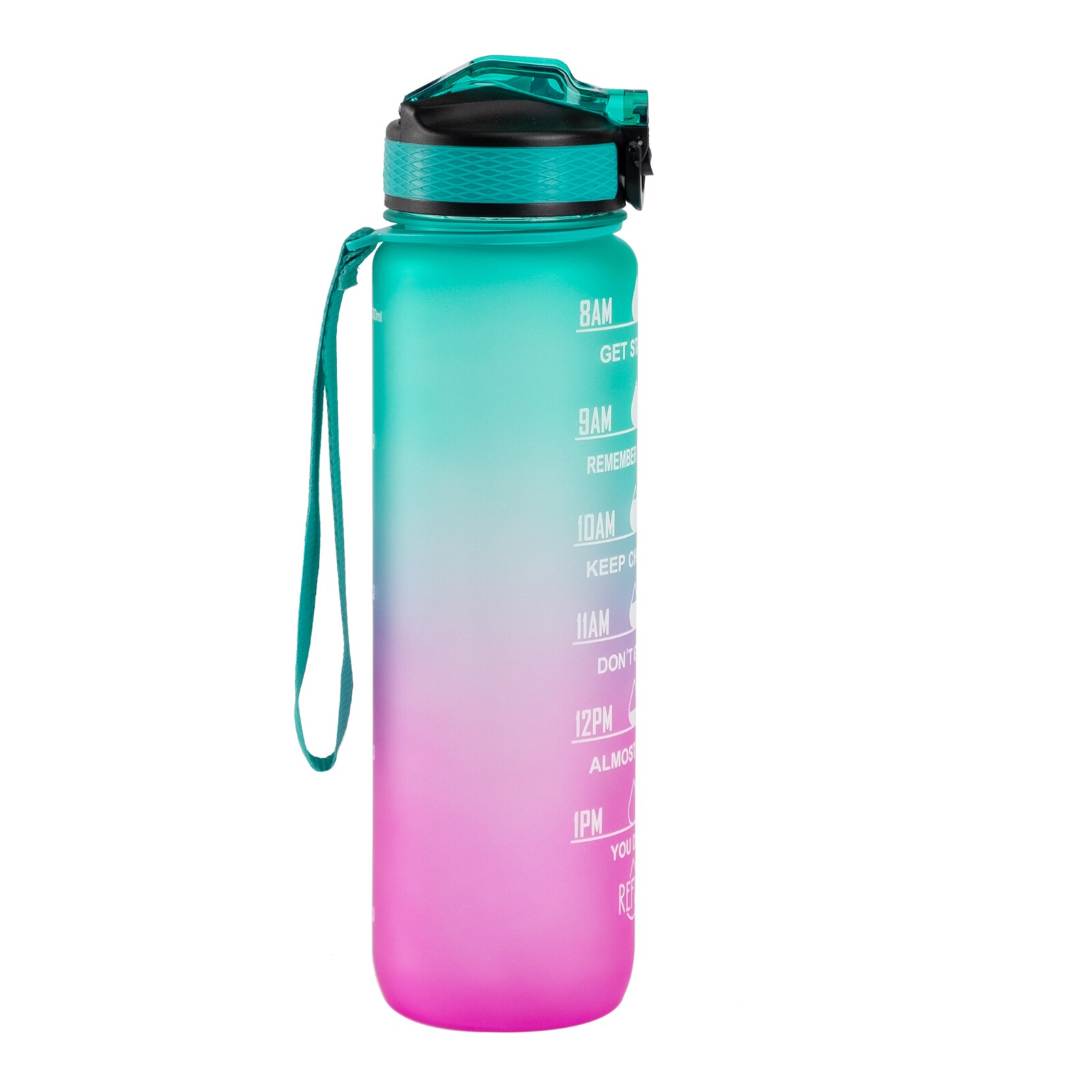 Motivaatiopullo turkoosi/pinkki 1000 ml 