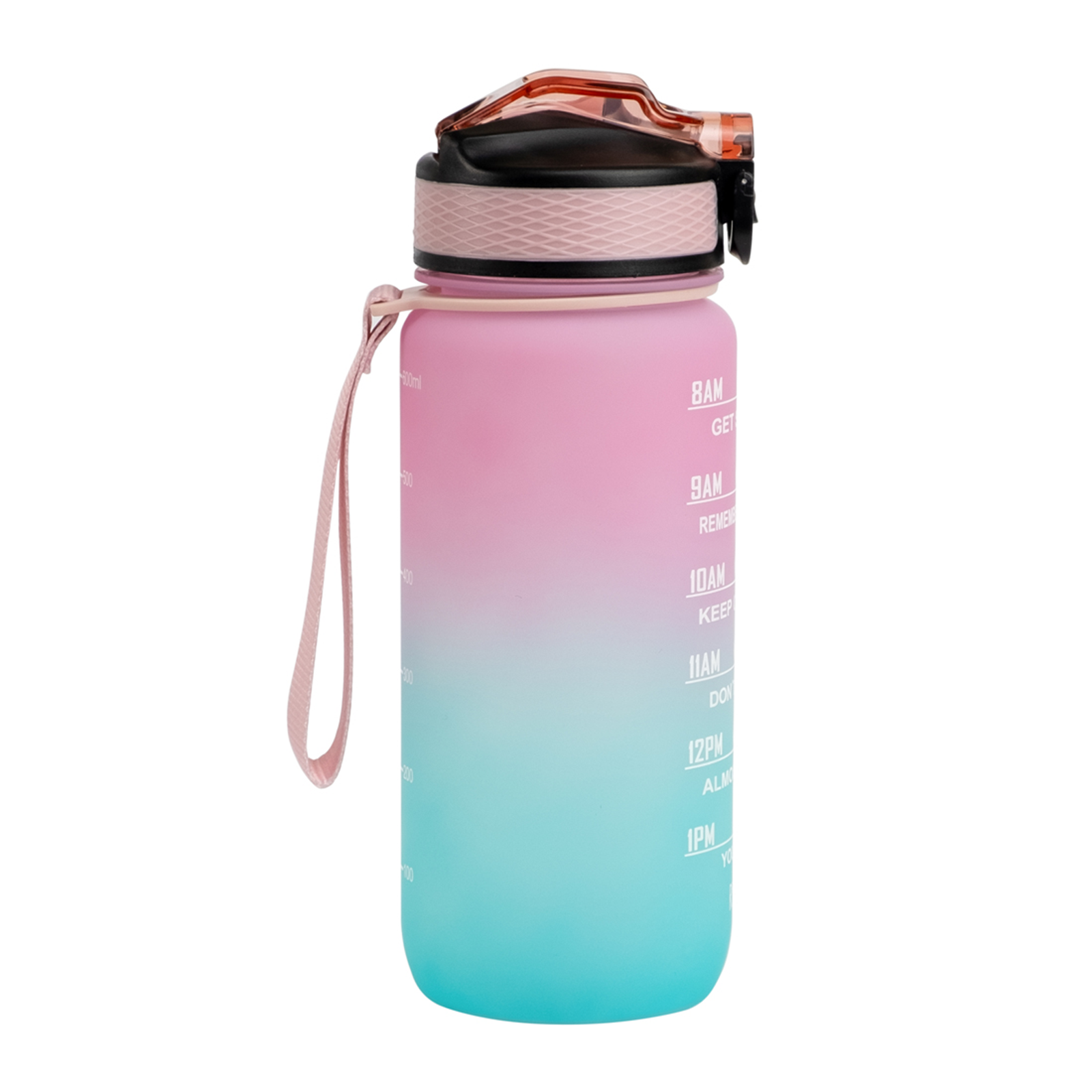 Motivaatiopullo vaaleanpunainen 600 ml 