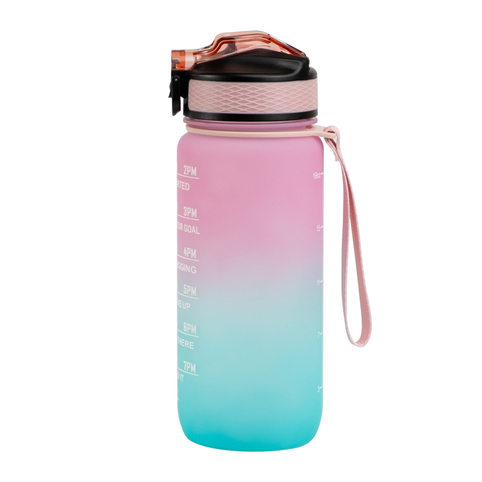 Motivaatiopullo vaaleanpunainen 600 ml 
