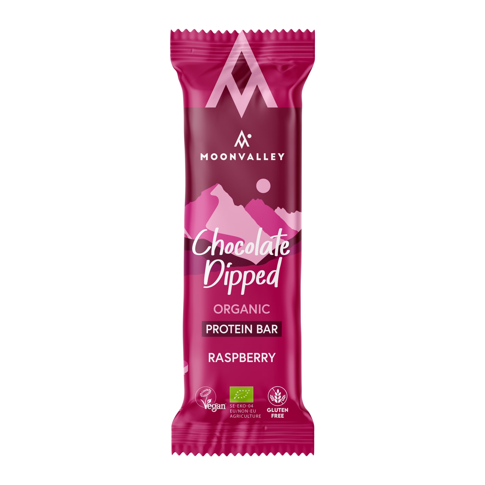 Moonvalley Luomu Proteiinipatukka Chocolate-Dipped Raspberry