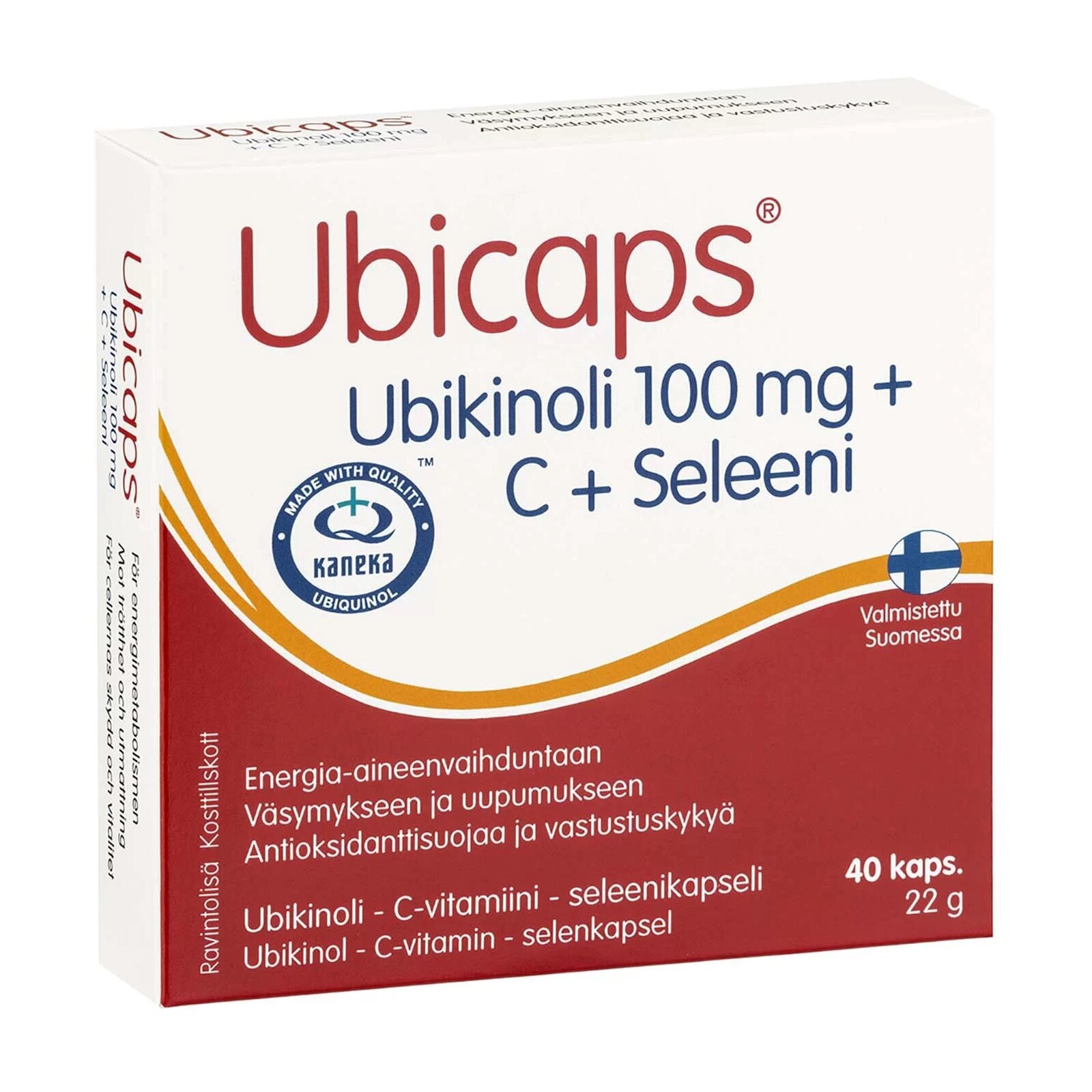 Ubicaps Ubikinoli 100 mg + C + Seleeni 40 kap