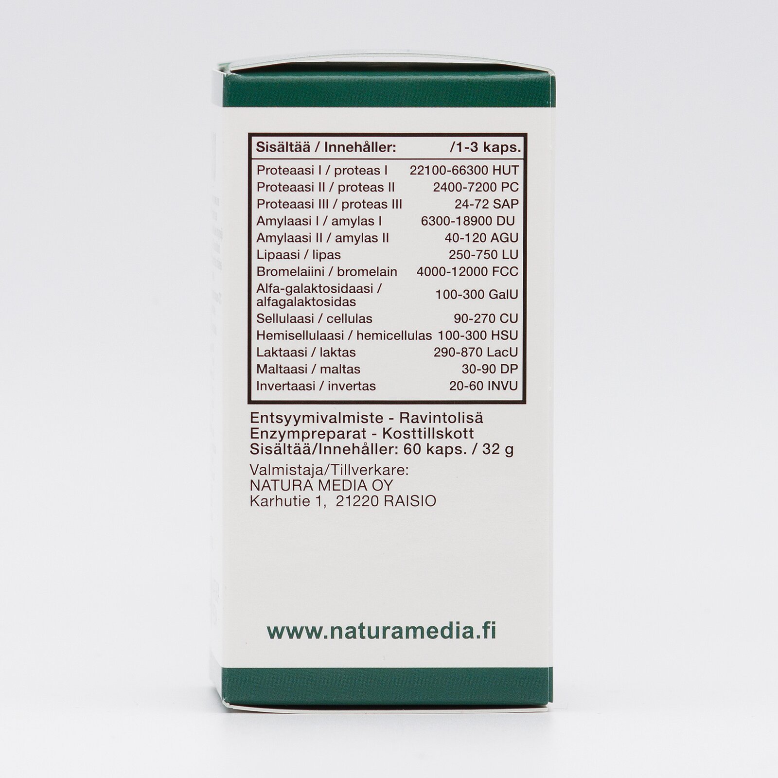 Monizym X10, ravintolisä ruuansulatukseen