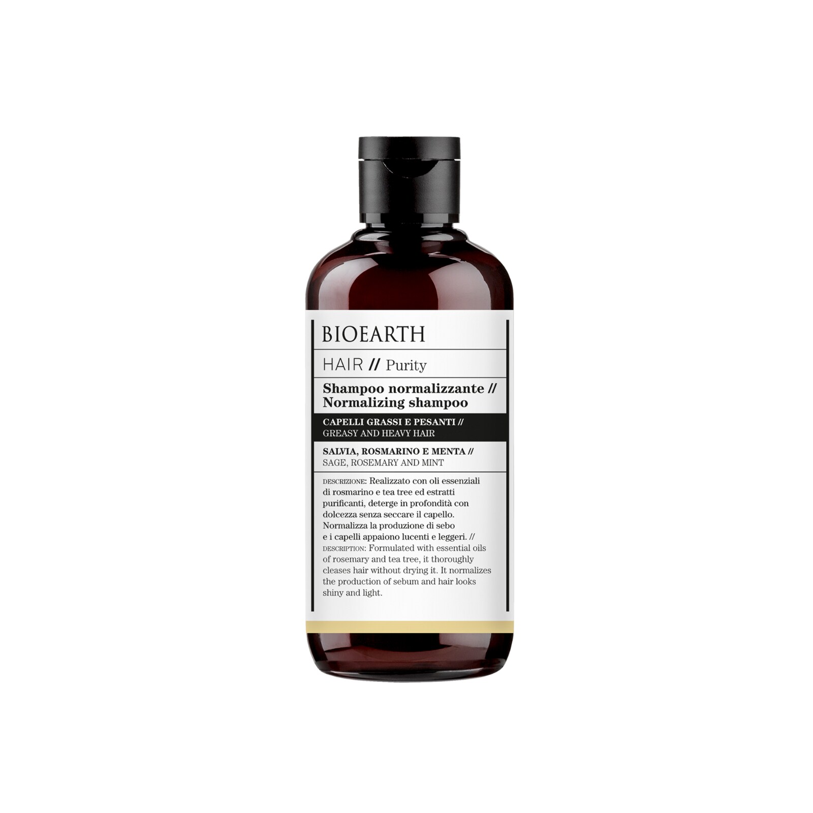 Bioearth HAIR 2.0. Normalizing Shampoo  rasvoittuvat hiukset