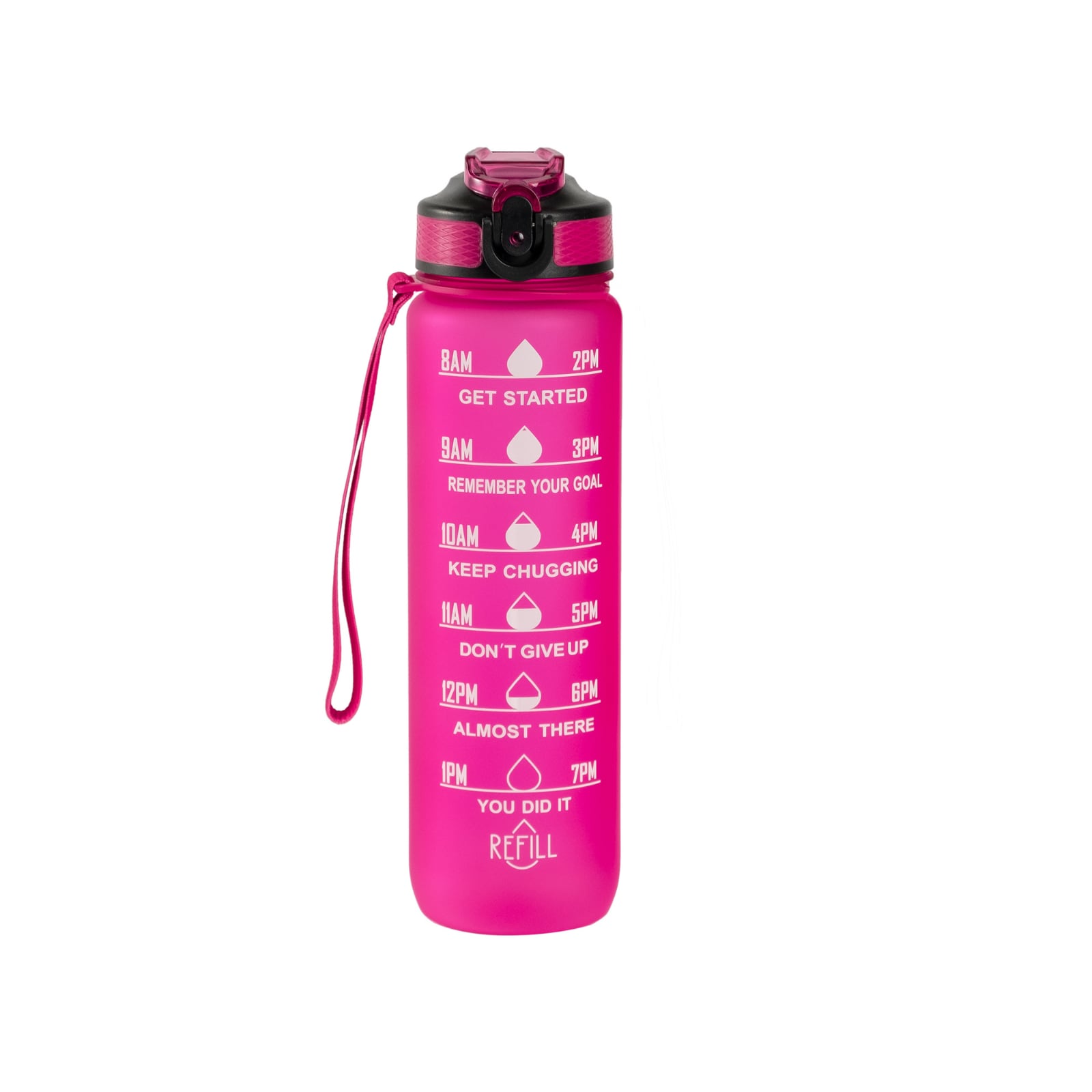 Motivaatiopullo tummanvaaleanpunainen 1000 ml