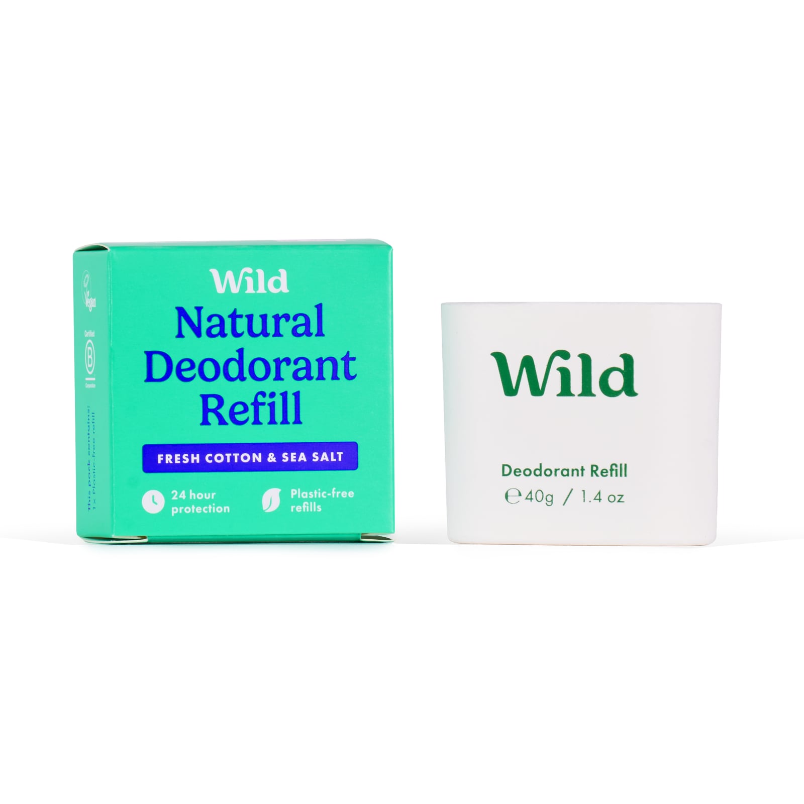 Wild Deo Refill Fresh Cotton Sea Salt 40g