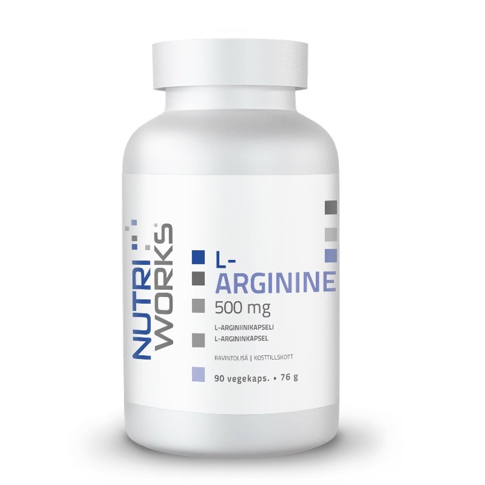 Nutri Works L-Arginine 500 mg 90 vegekaps
