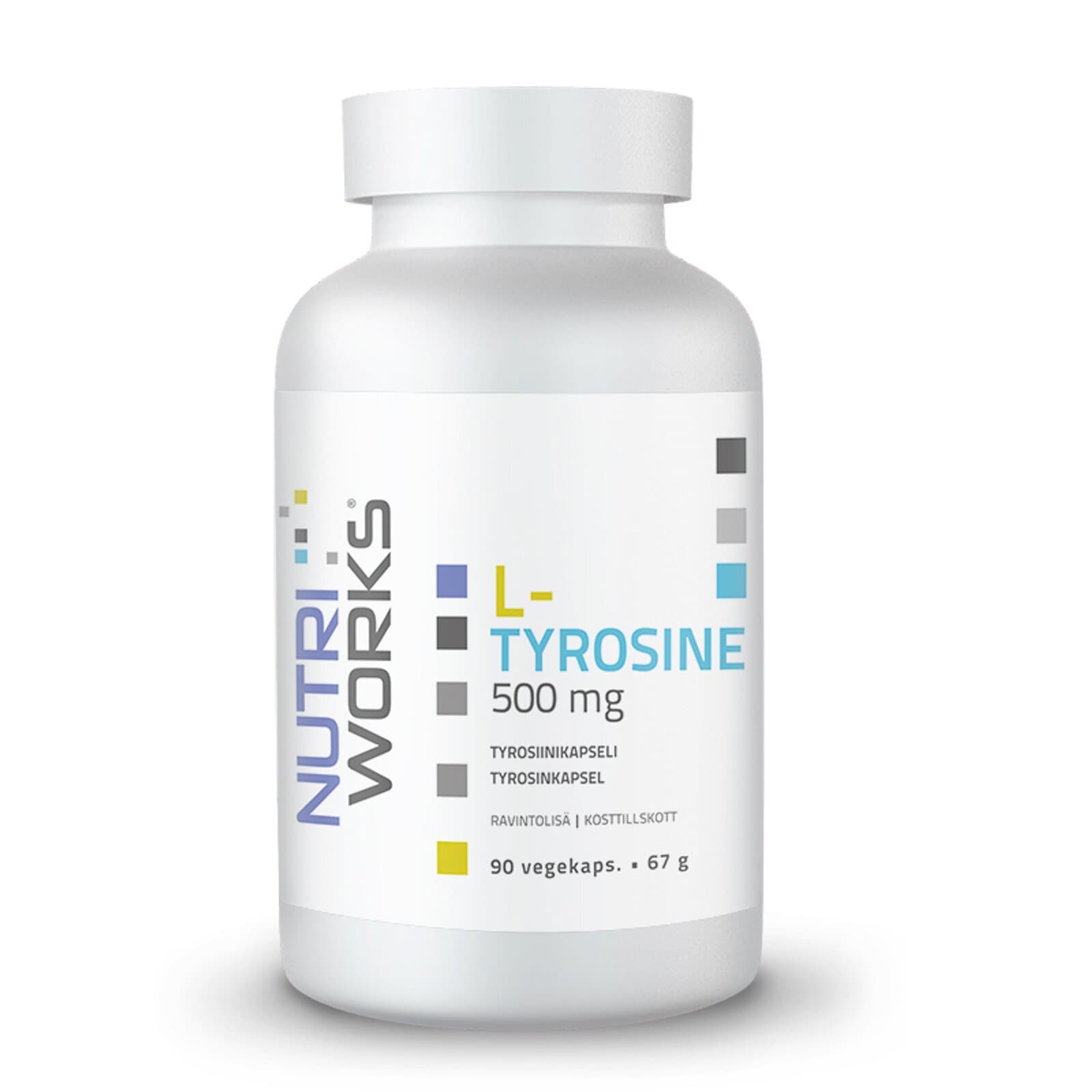 Nutri Works  L-Tyrosine 500 mg 90 vegekaps