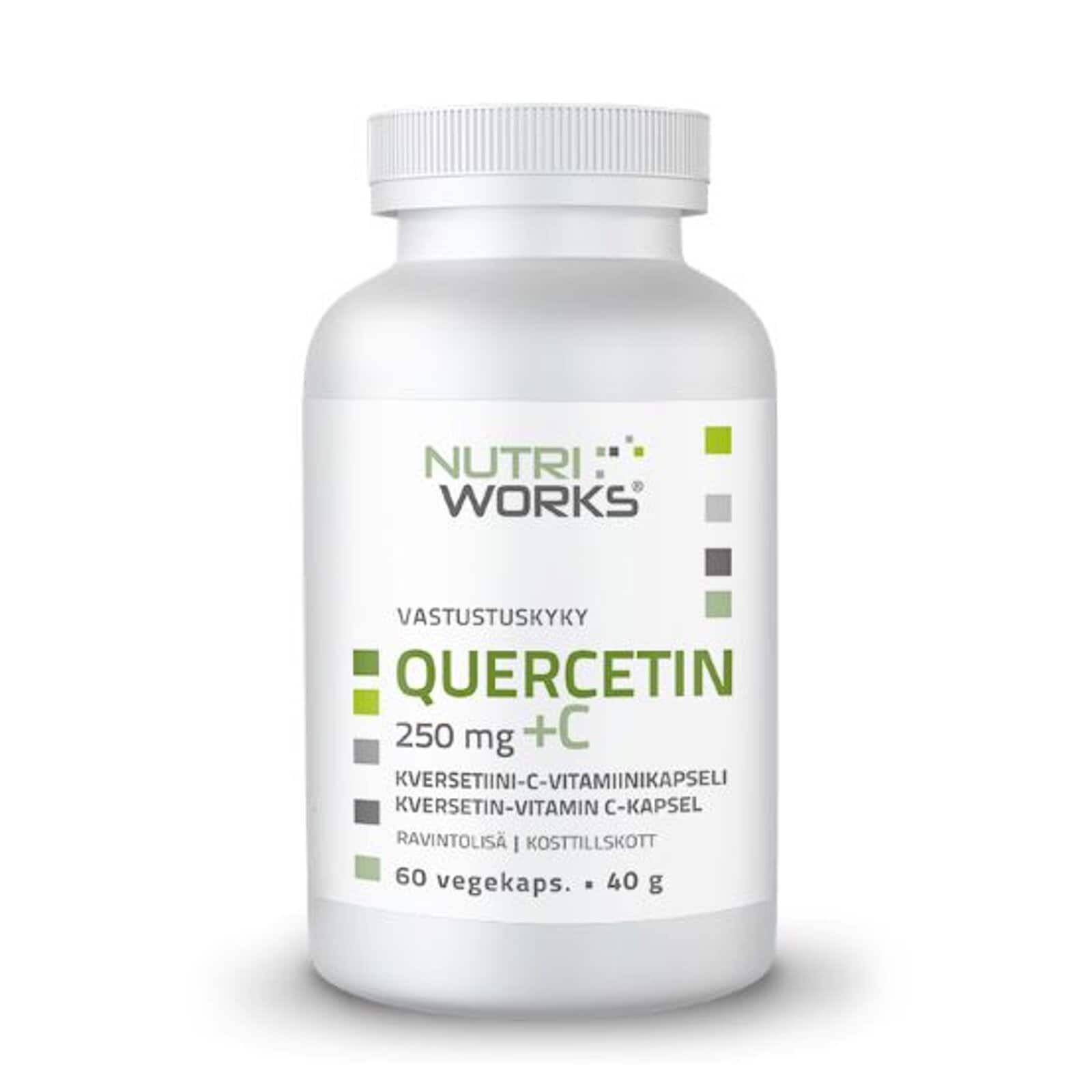 Nutri Works Quercetin 250 mg + C 60 vegekaps