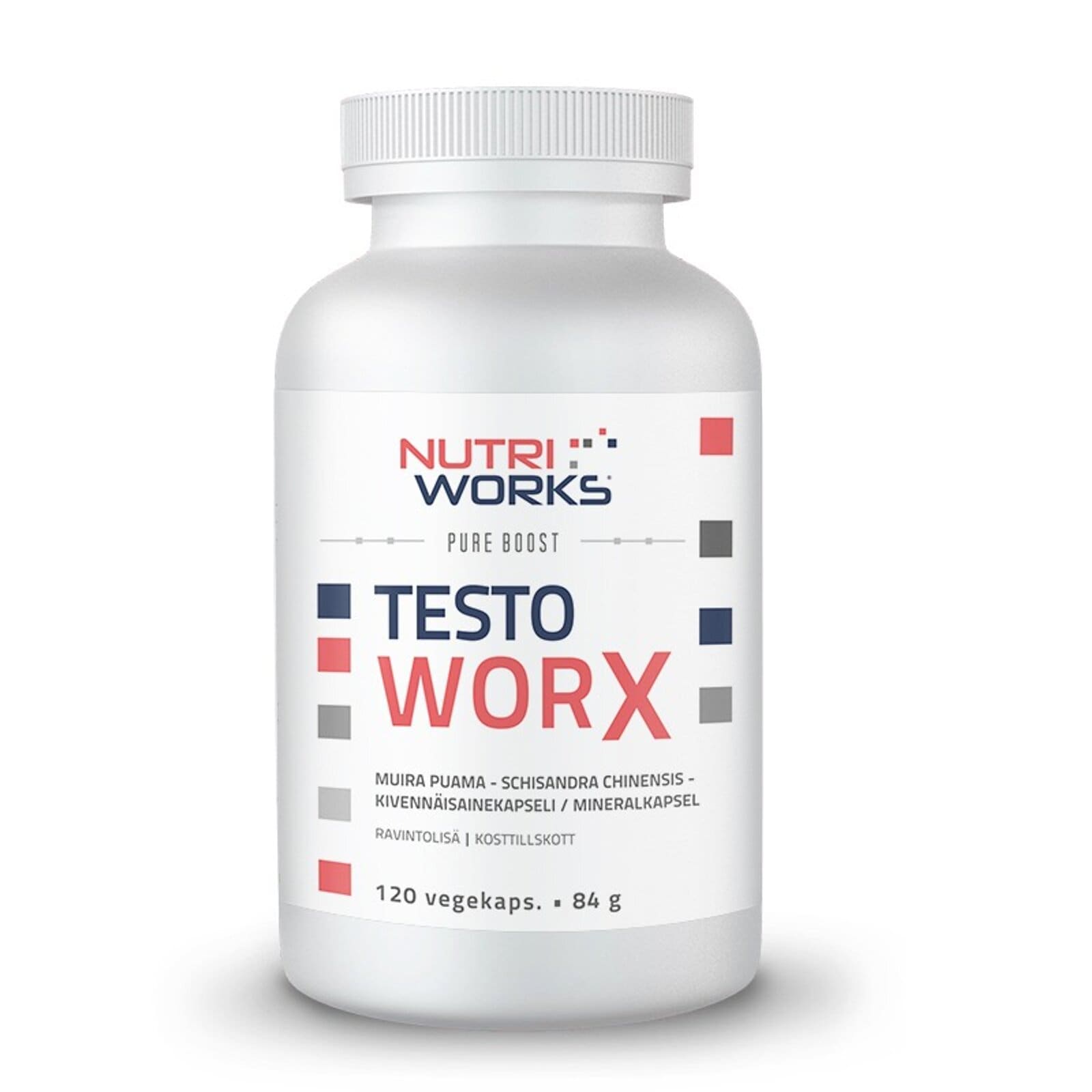 Nutri Works Testo WORX 120 vegekaps
