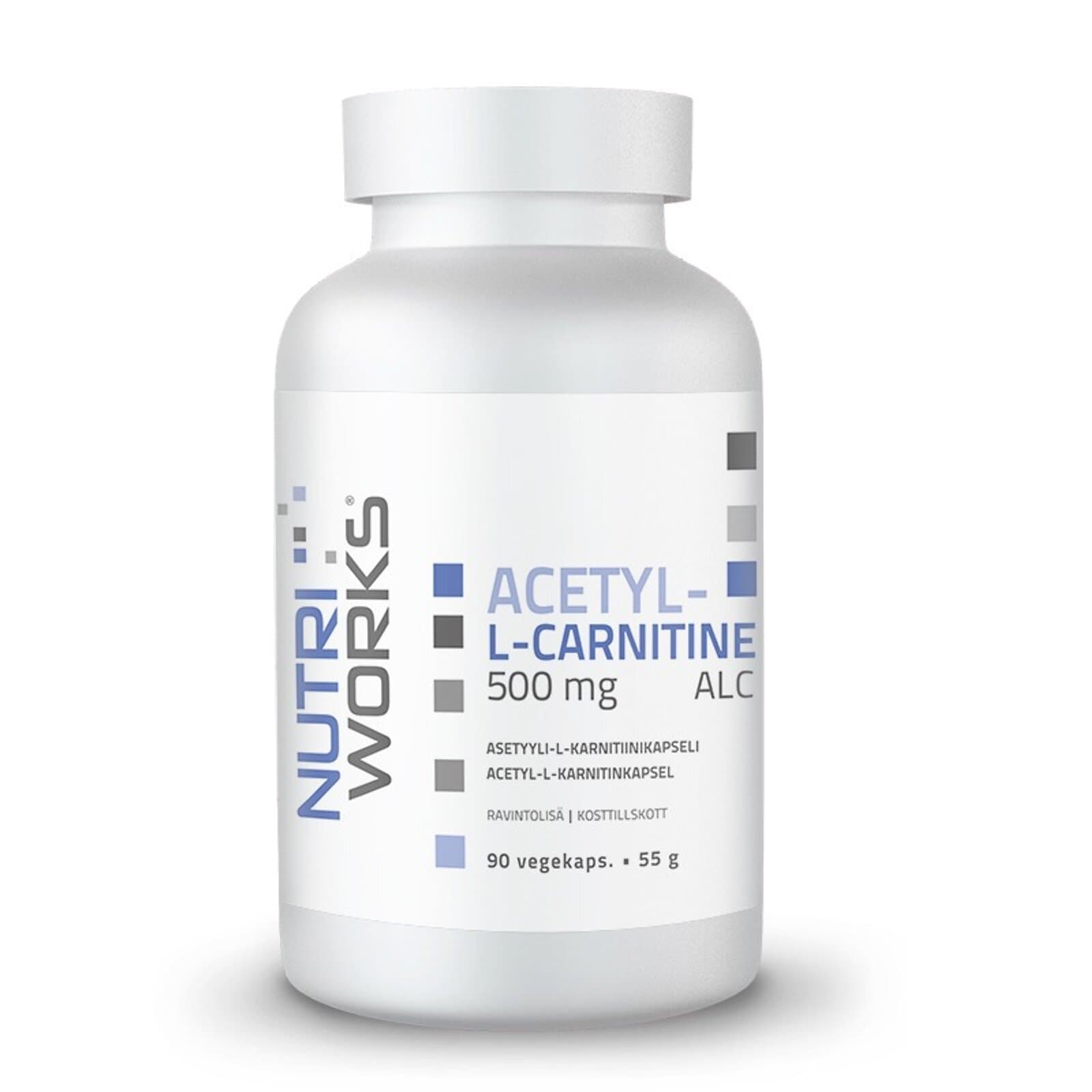Nutri Works Acetyl-L-Carnitine 500 mg 90 vegekaps
