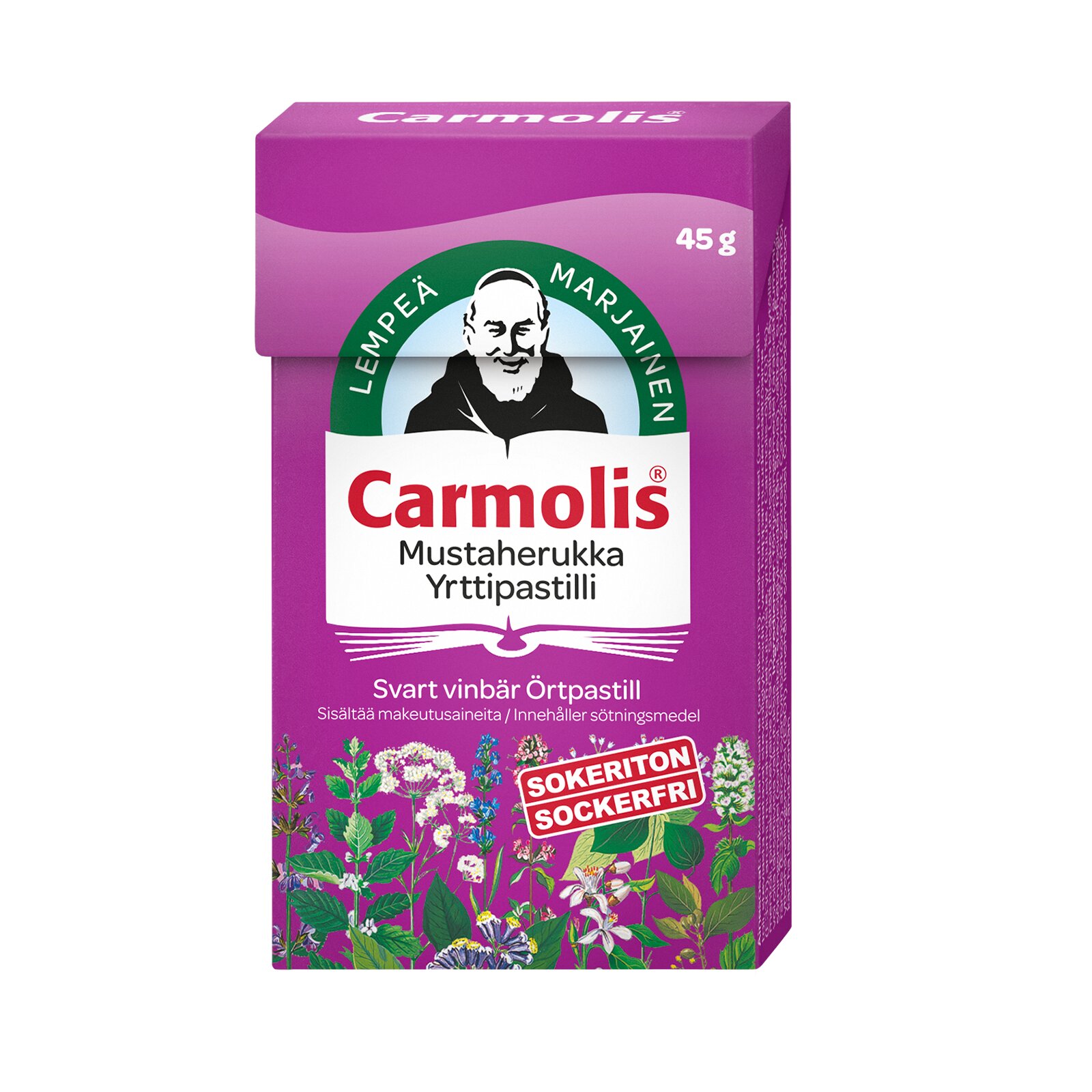 Carmolis Mustaherukka yrttipastilli 45g