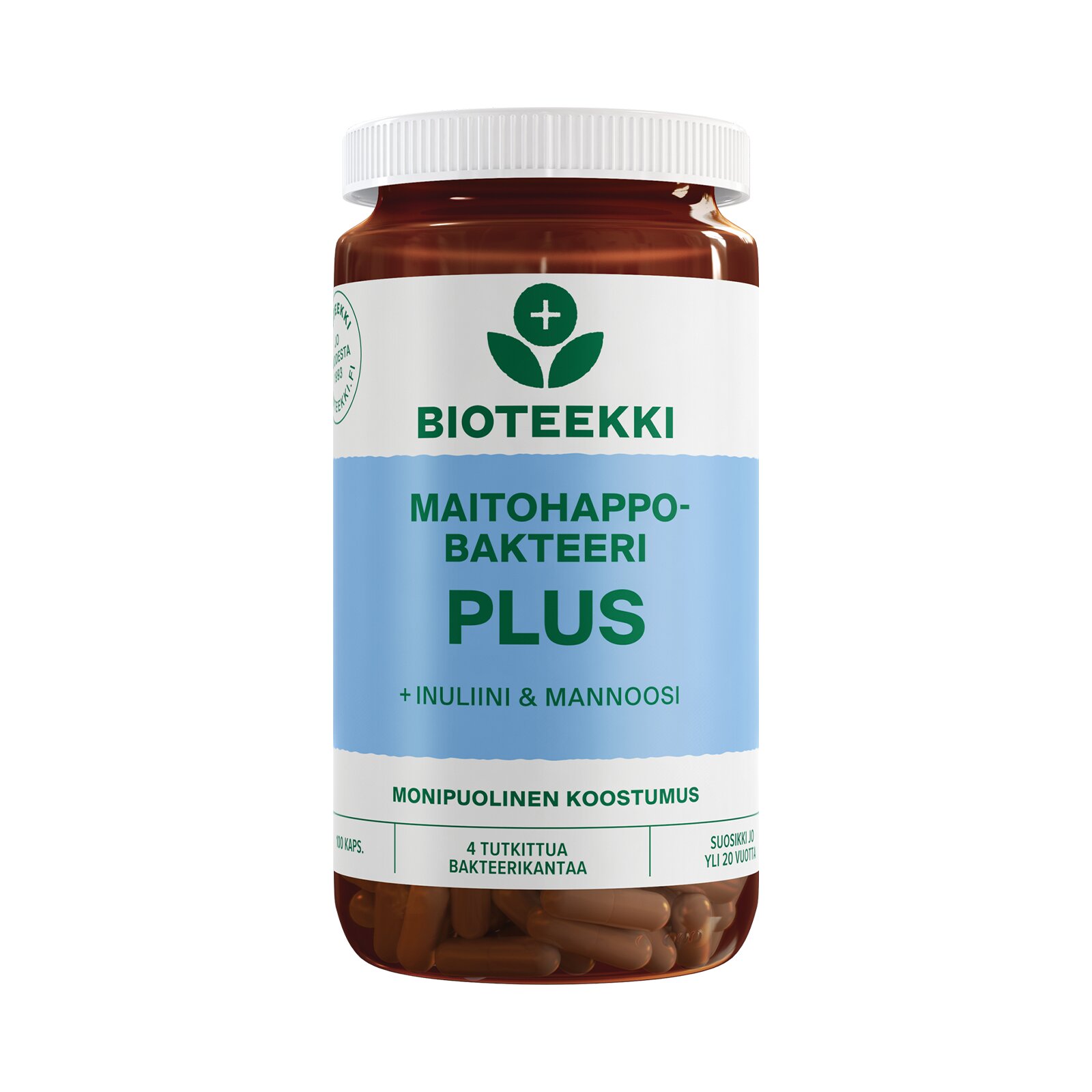 Bioteekki Maitohappobakteeri Plus 100 kaps