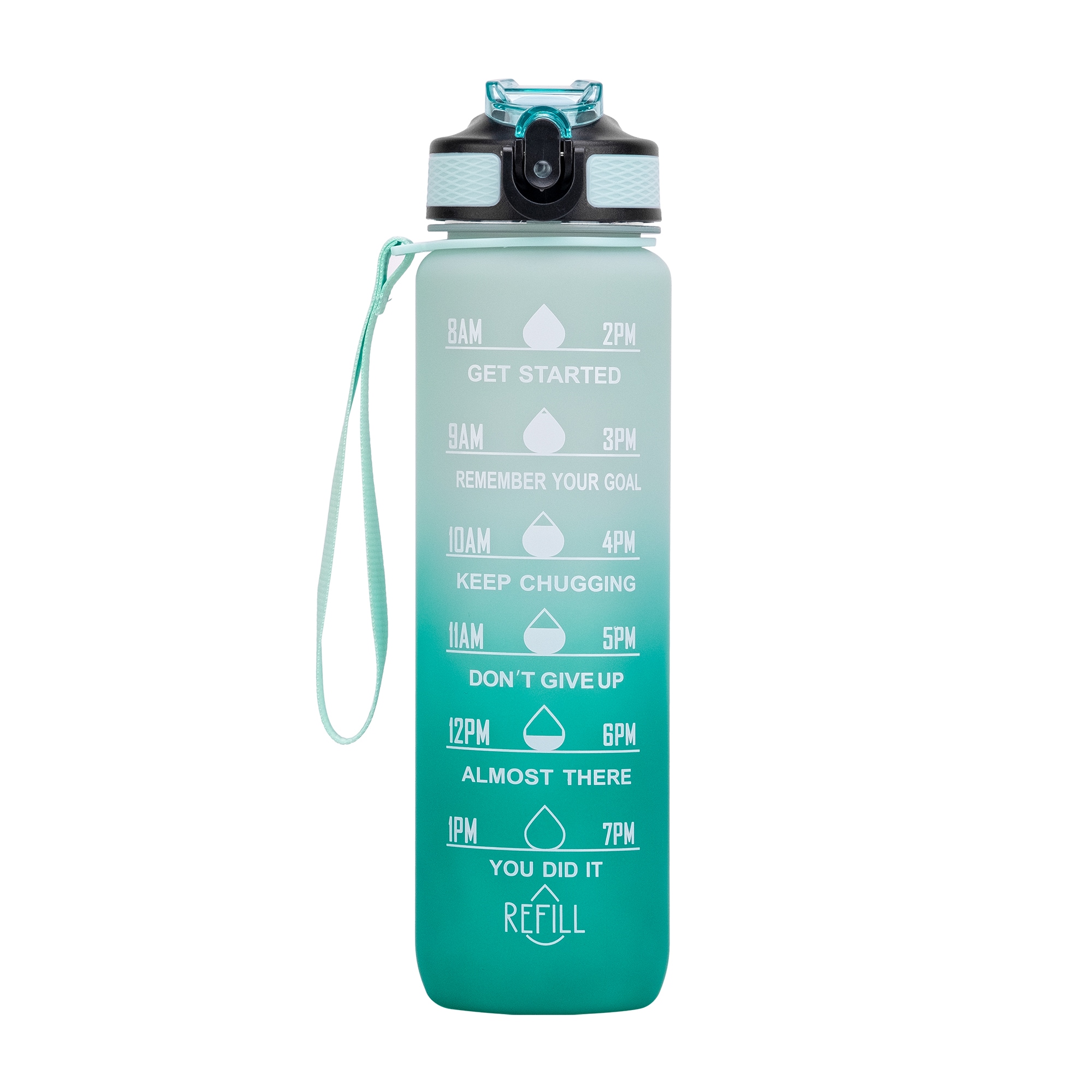 Motivaatiopullo Vaalea / Sinivihreä 1000 ml