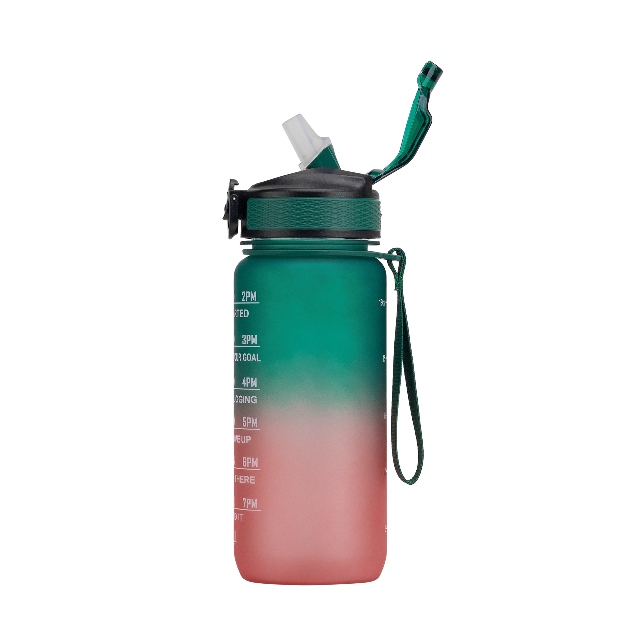 Motivaatiopullo Pinkki / tummanvihreä 600 ml