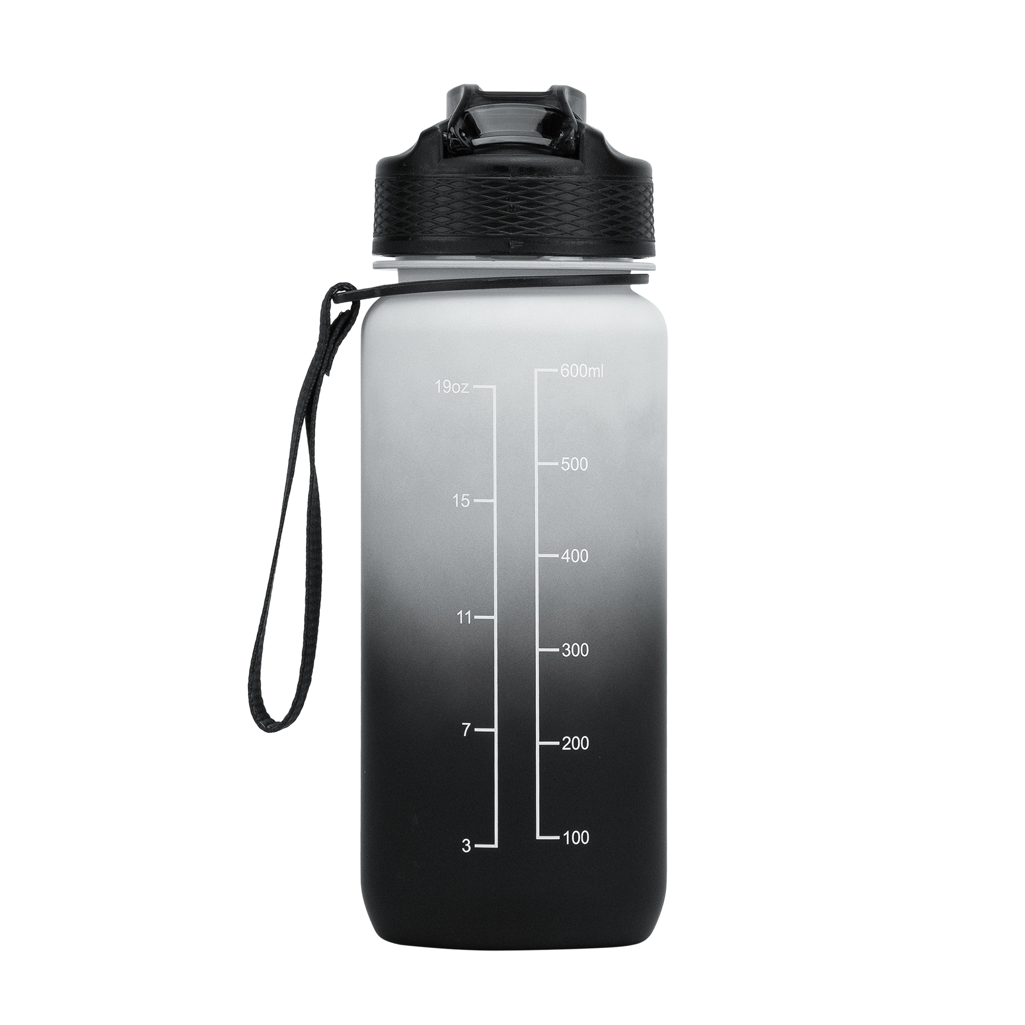 Motivaatiopullo Mustavalkoinen 600 ml