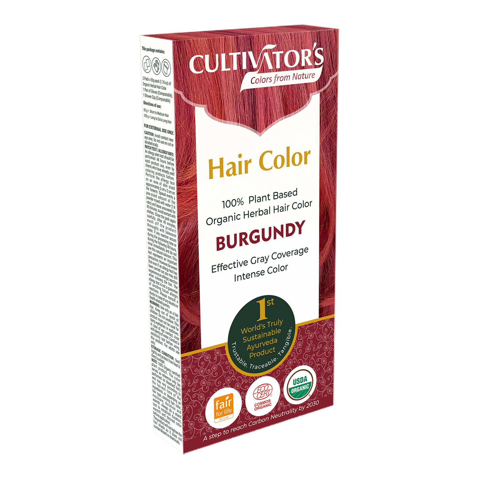 Cultivator's Plant Based Organic Herbal Hair Color Burgundy