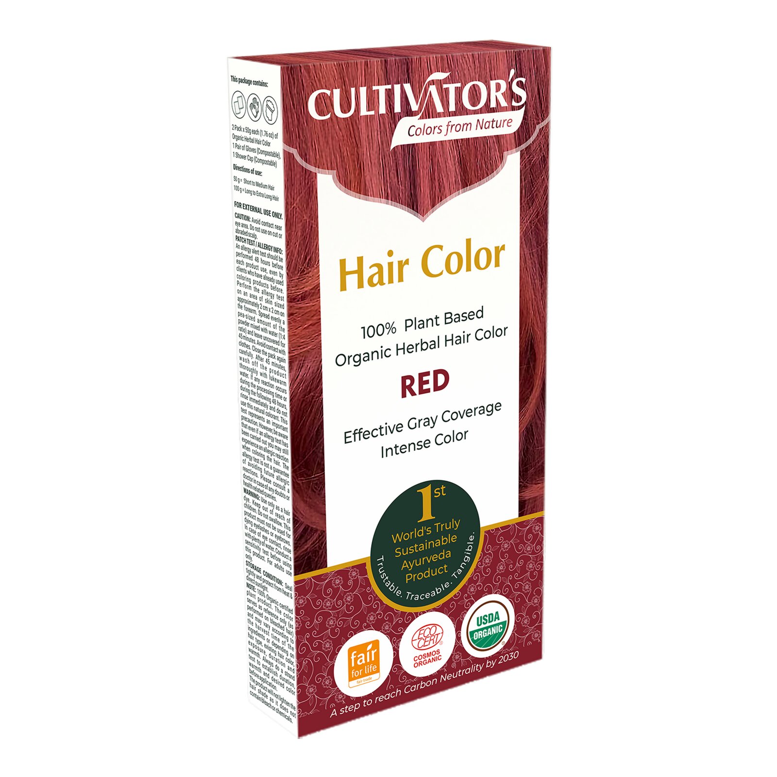 Cultivator's Plant Based Organic Herbal Hair Color Red