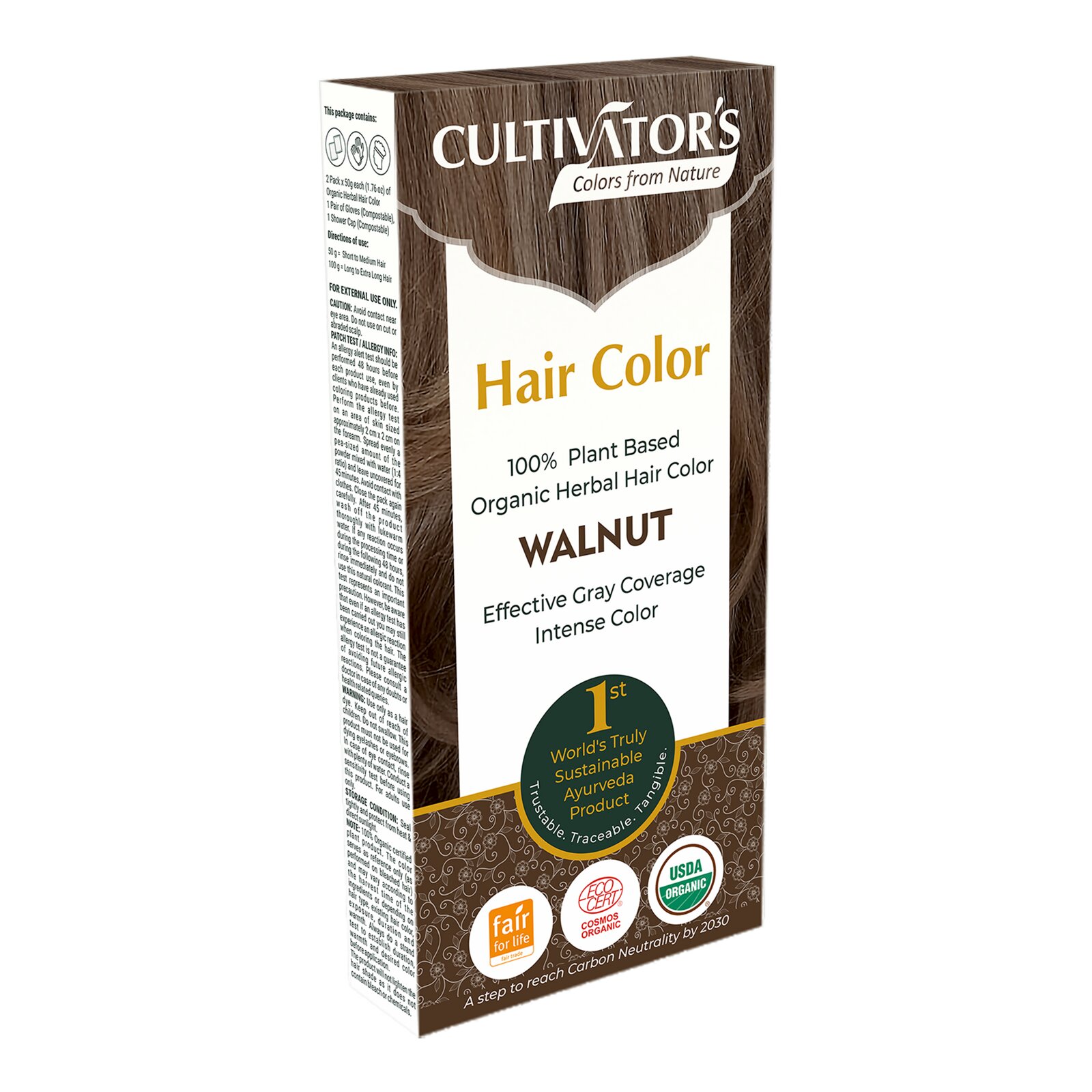 Cultivator's Plant Based Organic Herbal Hair Color Walnut