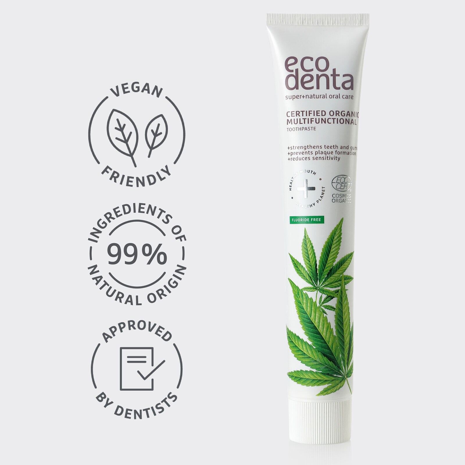 Ecodenta Certified Organic Multifunctional hamppu  hammastah