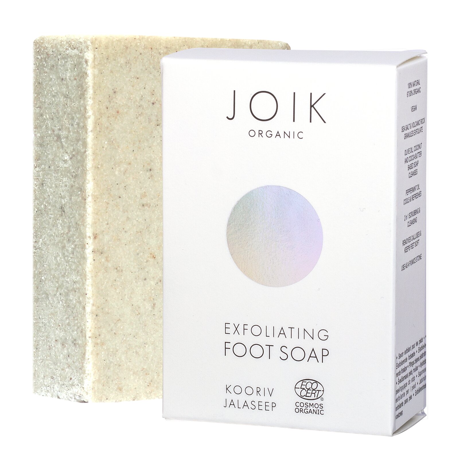 JOIK Organic Scrub & Clean Foot Soap Kuorivasaippua