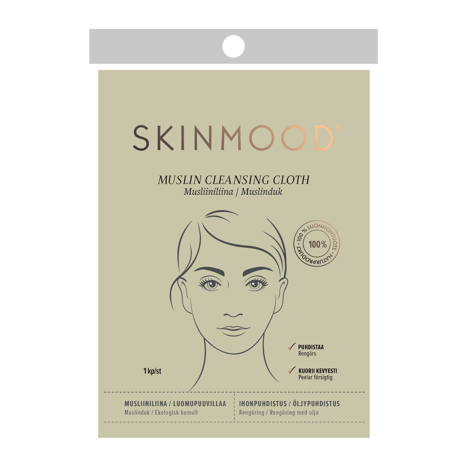 SkinMood Musliiniliina 100 % puuvilla
