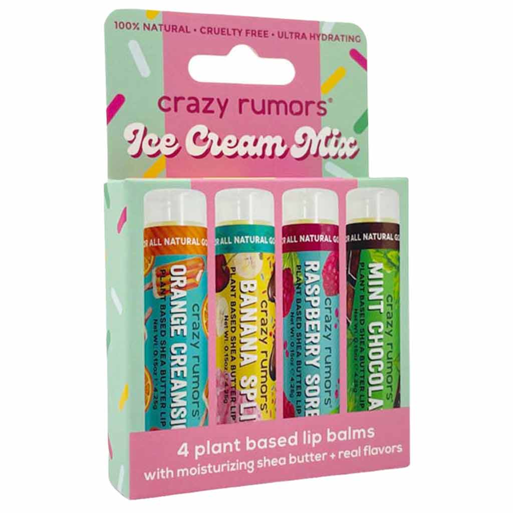 Crazy Rumors Ice Cream Mix 4-pack huulivoidesetti 