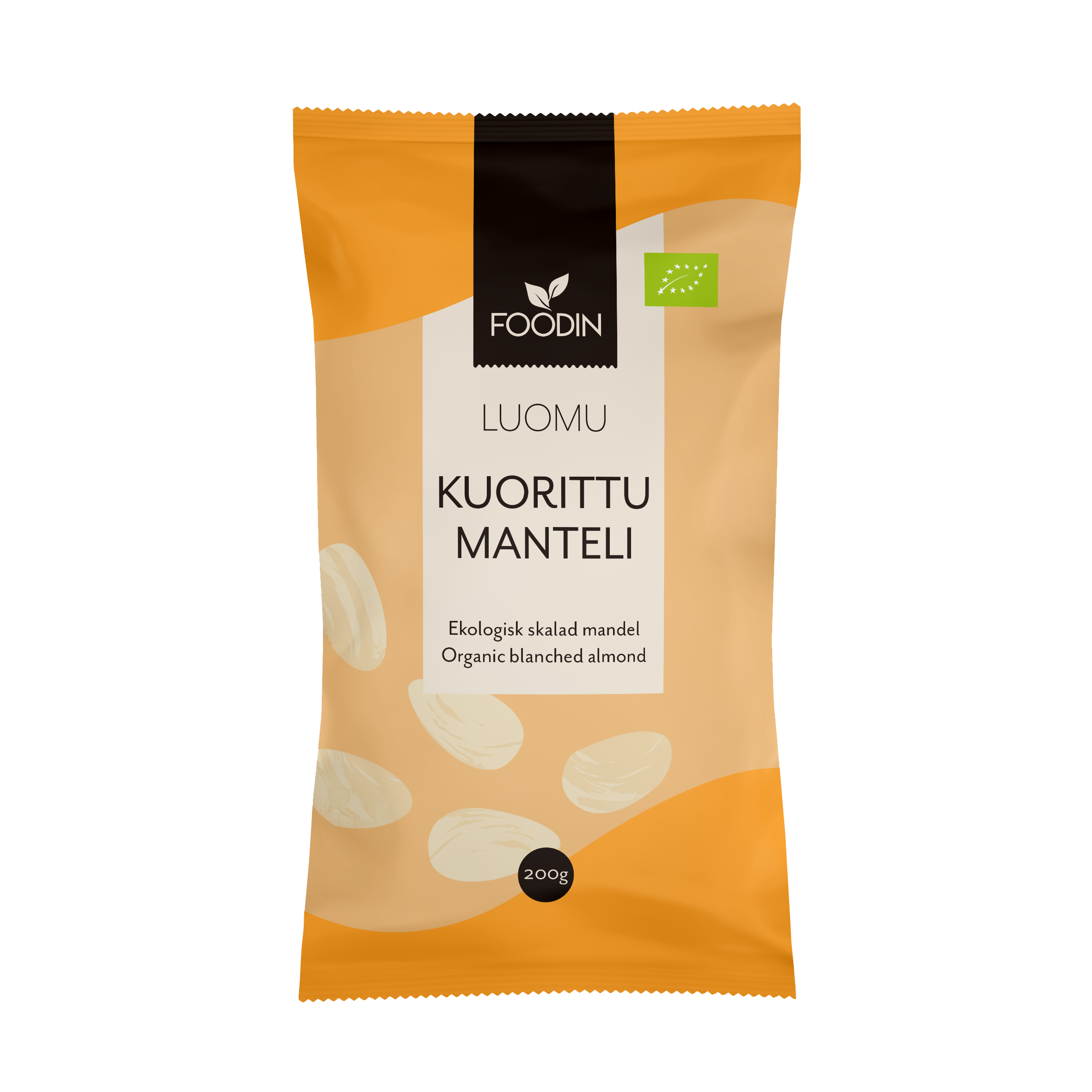 Foodin Kuorittu manteli, luomu 