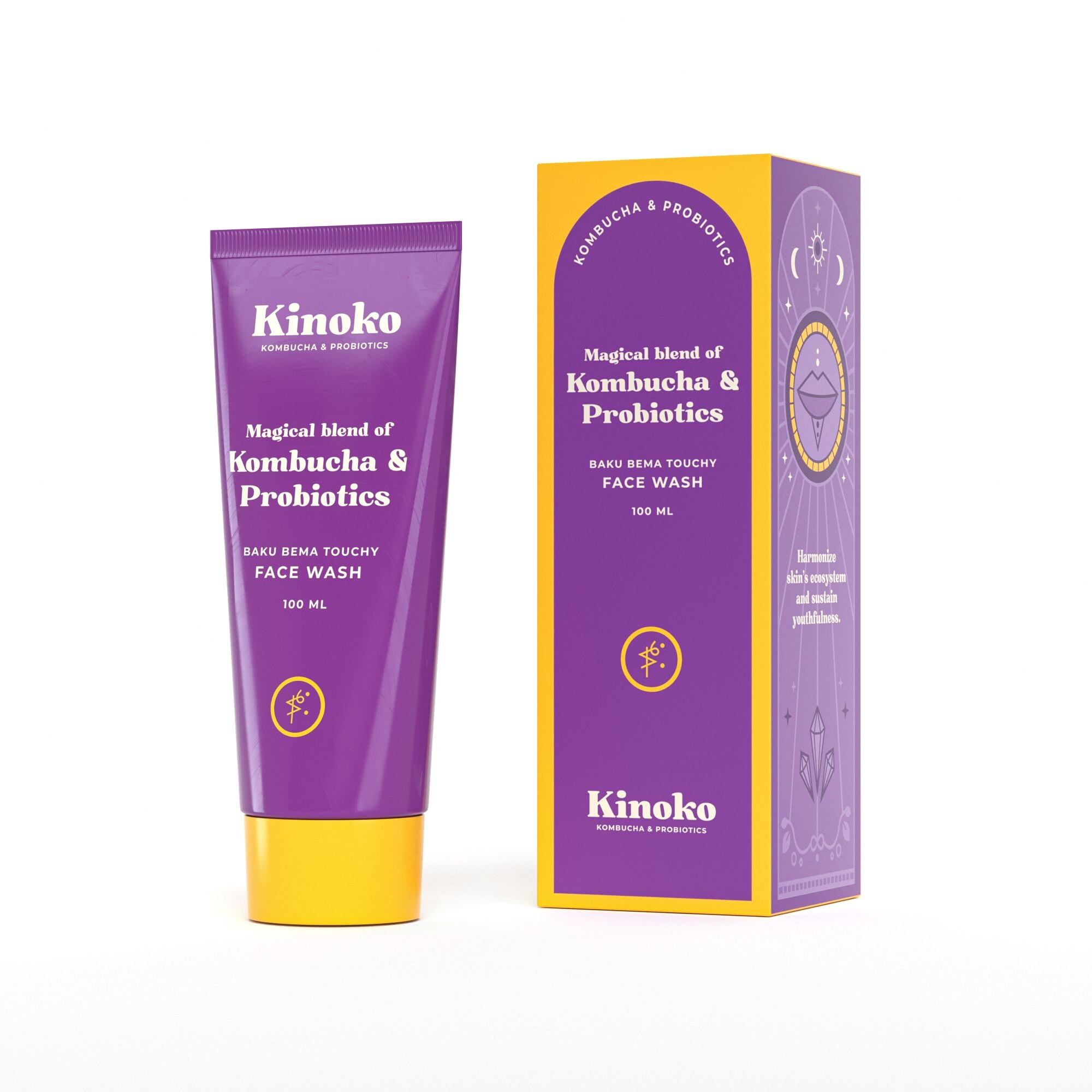 Kinoko Face Wash Probiotic & Kombucha -kasvojenpuhdistusaine
