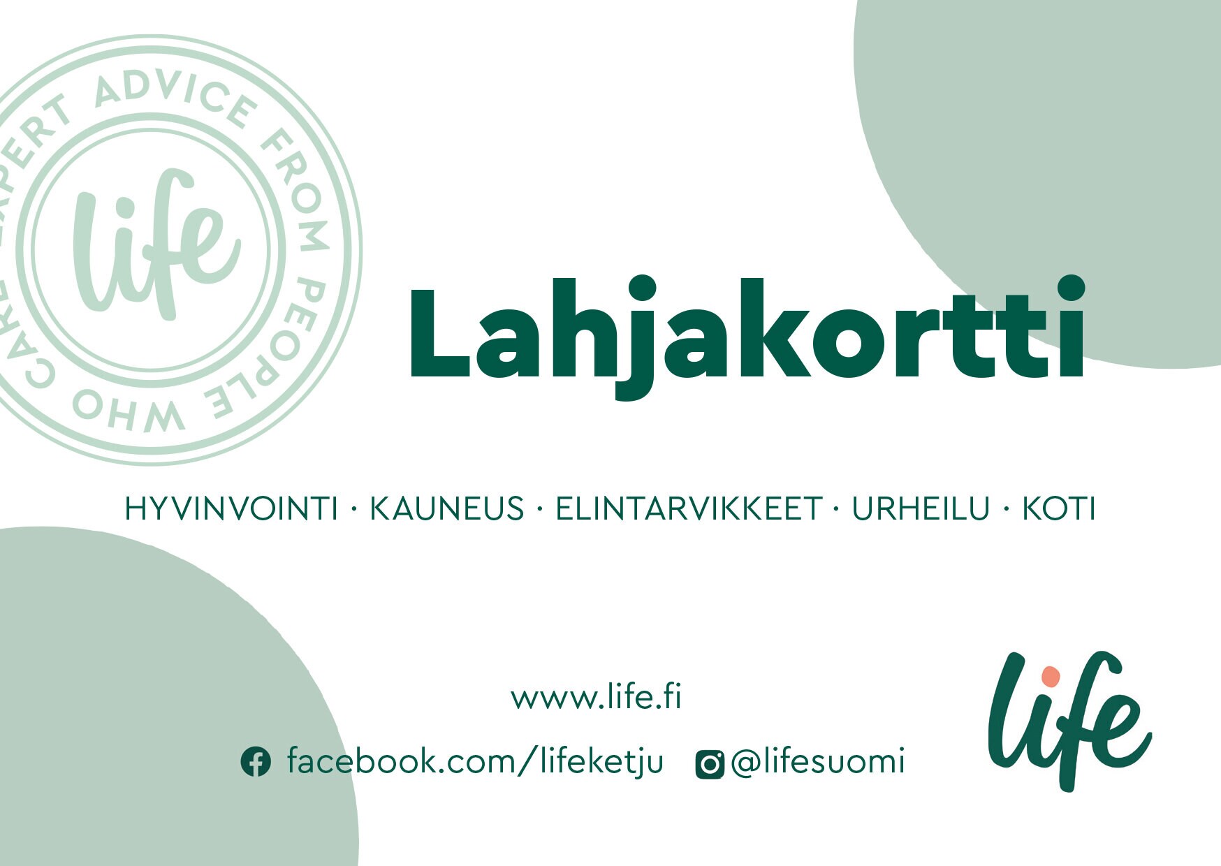 Lahjakortti verkkokauppaan