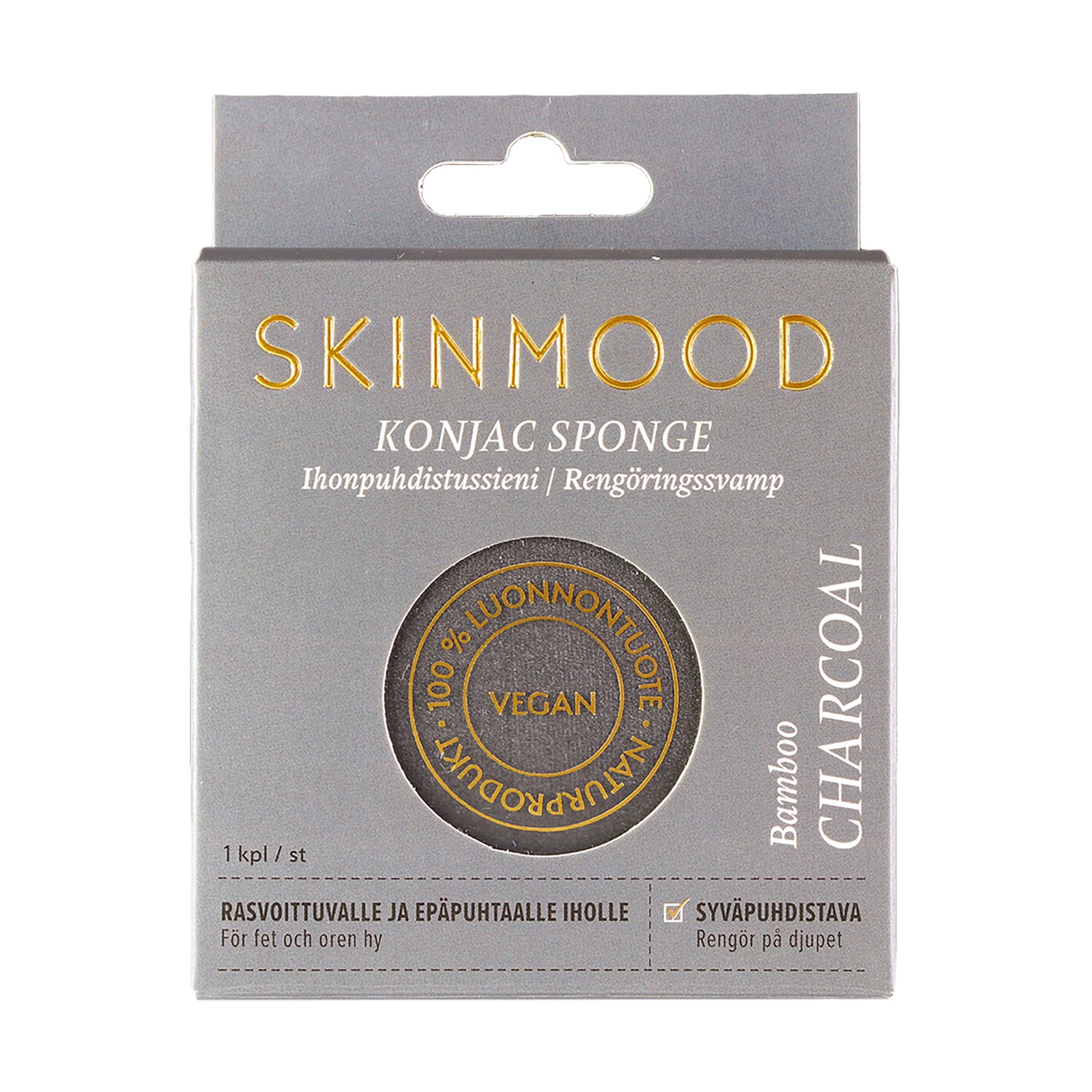 SkinMood Konjac Sponge Bamboo Charcoal