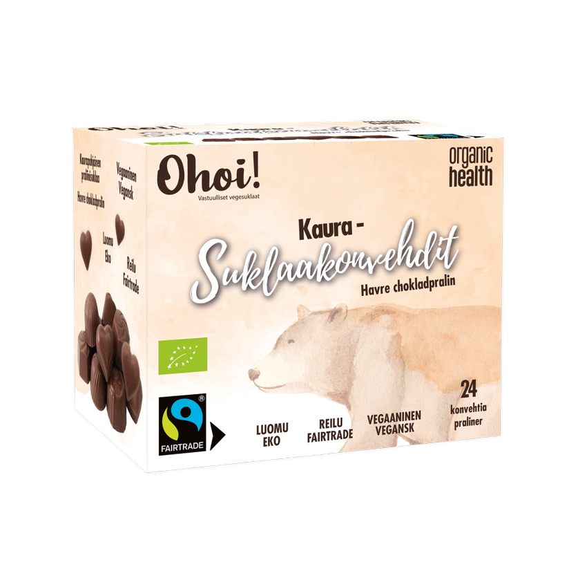 Organic Health Kaurasuklaakonvehdit reilu Ohoi!  
