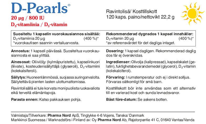 Pharma Nord D-Pearls 20 μg 