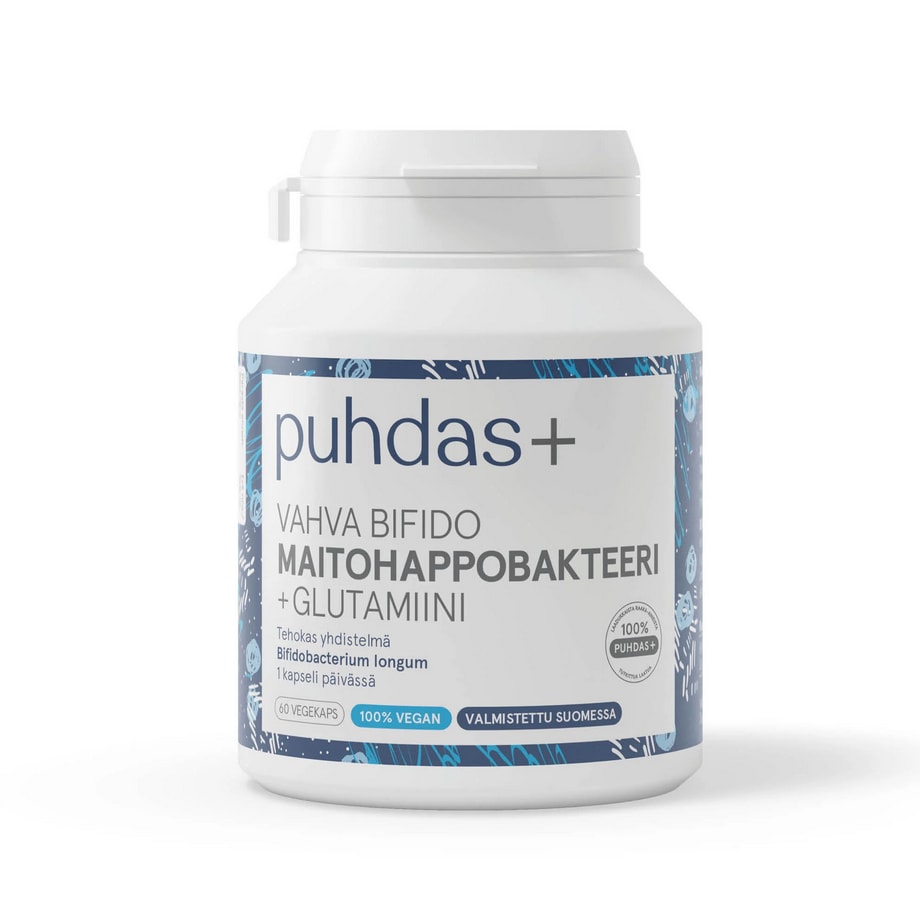Puhdas+ Vahva Bifido Maitohappobakteeri + glutamii