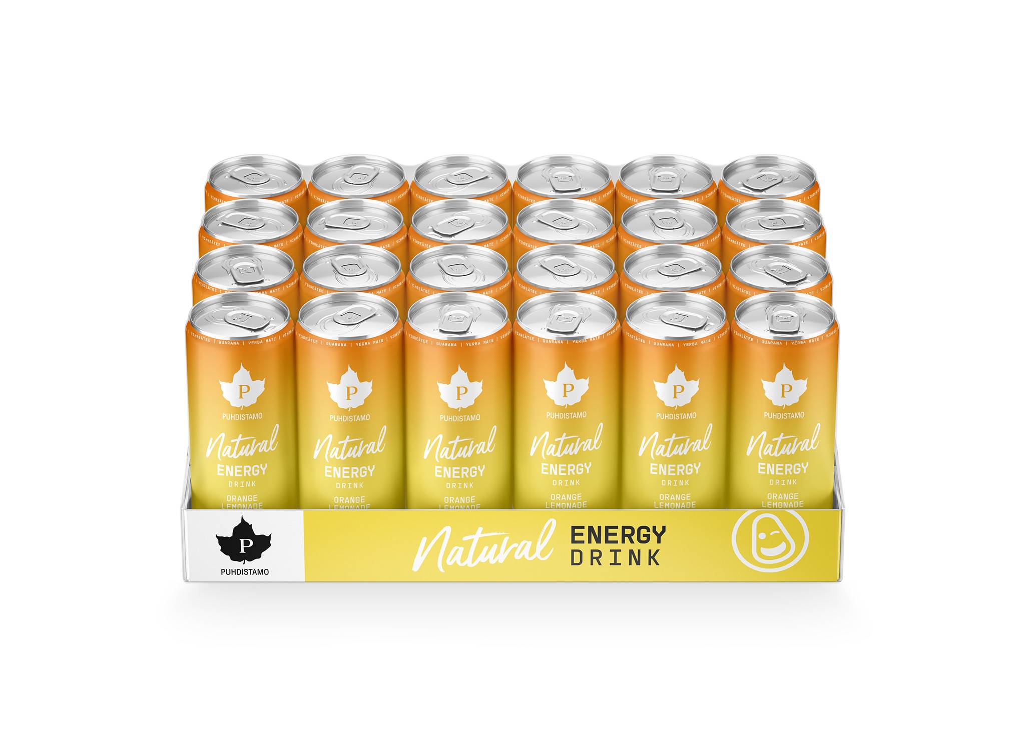 Puhdistamo Natural Energy Drink Orange Lemonade 24 x 330 ml